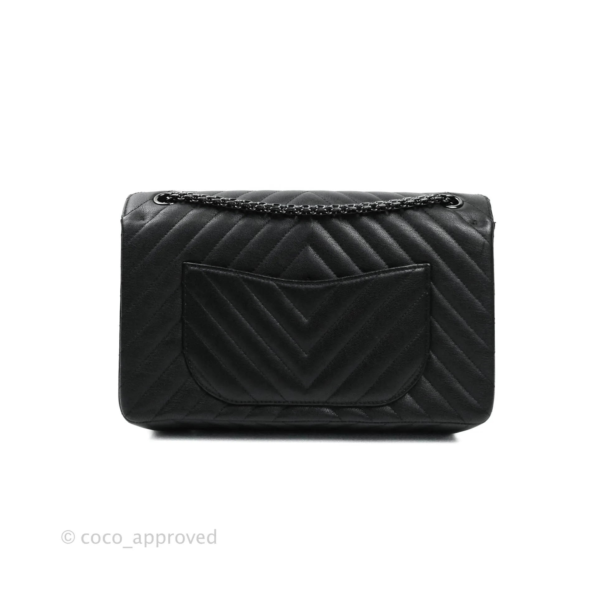 Chanel Reissue Chevron So Black Black Hardware 226
