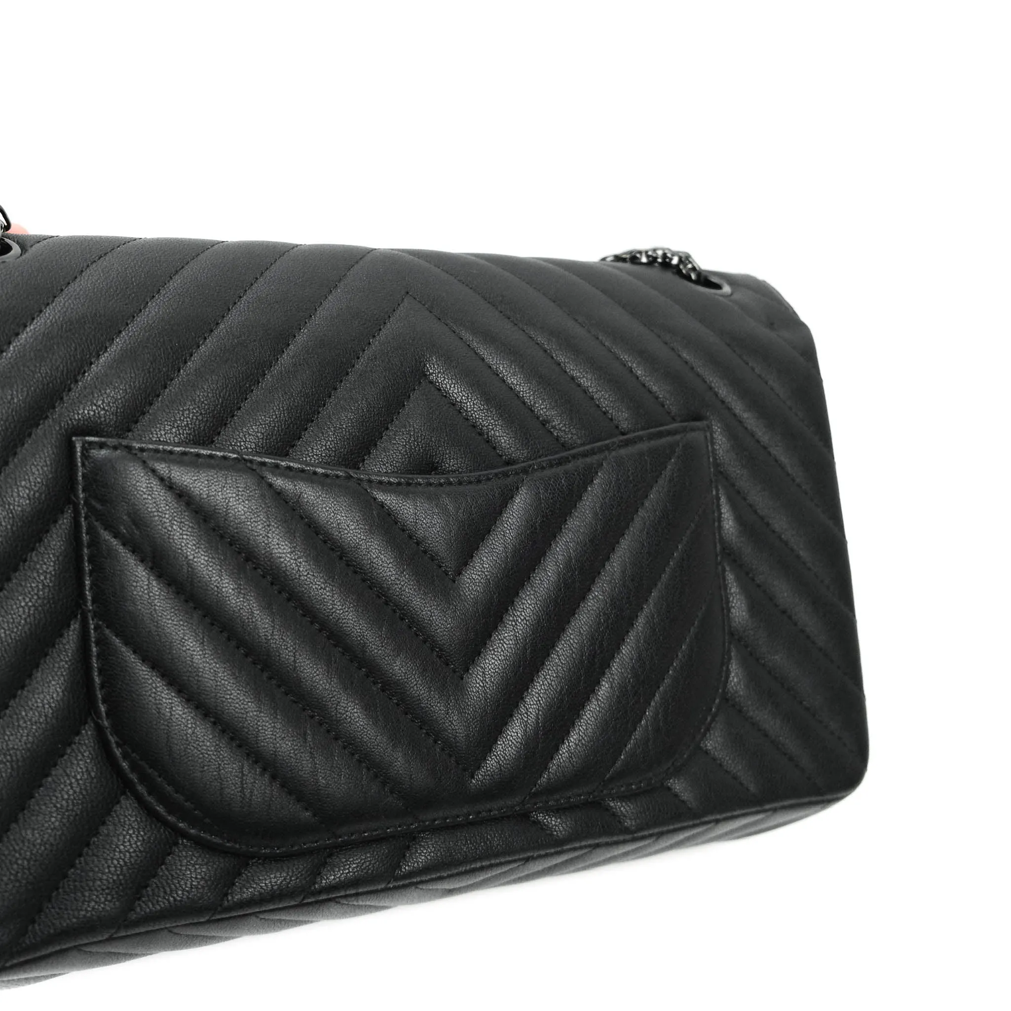 Chanel Reissue Chevron So Black Black Hardware 226