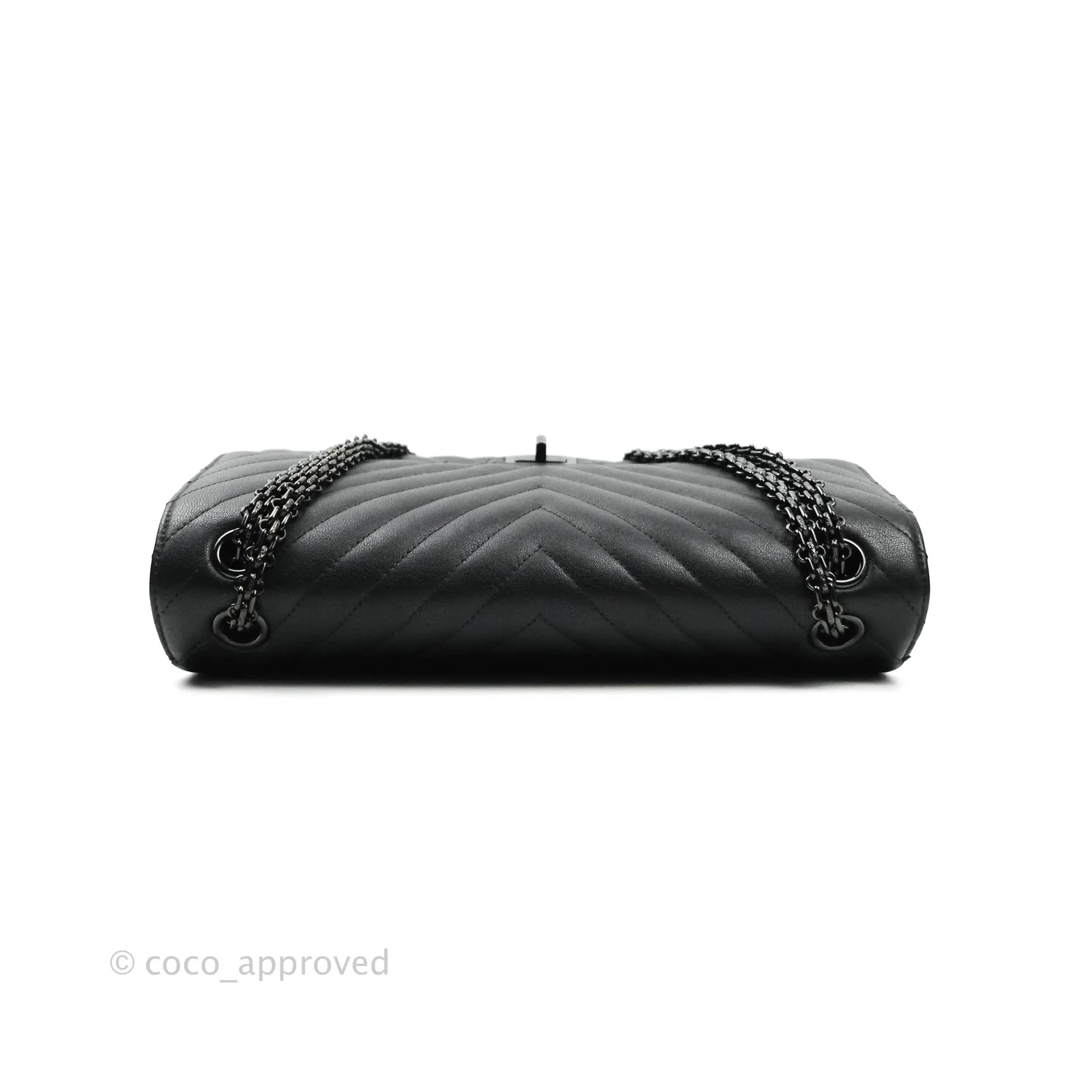 Chanel Reissue Chevron So Black Black Hardware 226