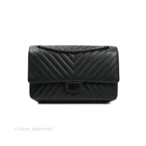 Chanel Reissue Chevron So Black Black Hardware 226