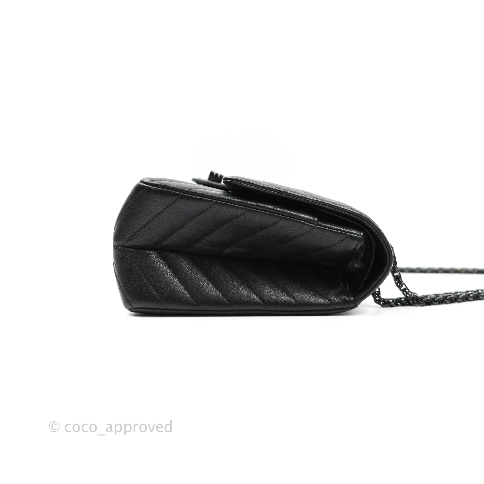 Chanel Reissue Chevron So Black Black Hardware 226