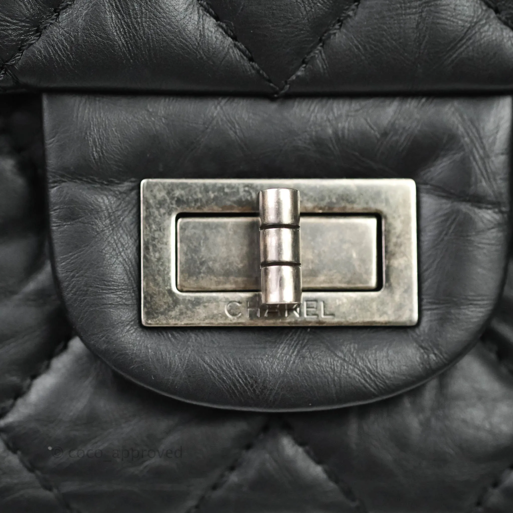 Chanel Reissue Quilted Aged Calfskin Black Aged Ruthenium Hardware 227
