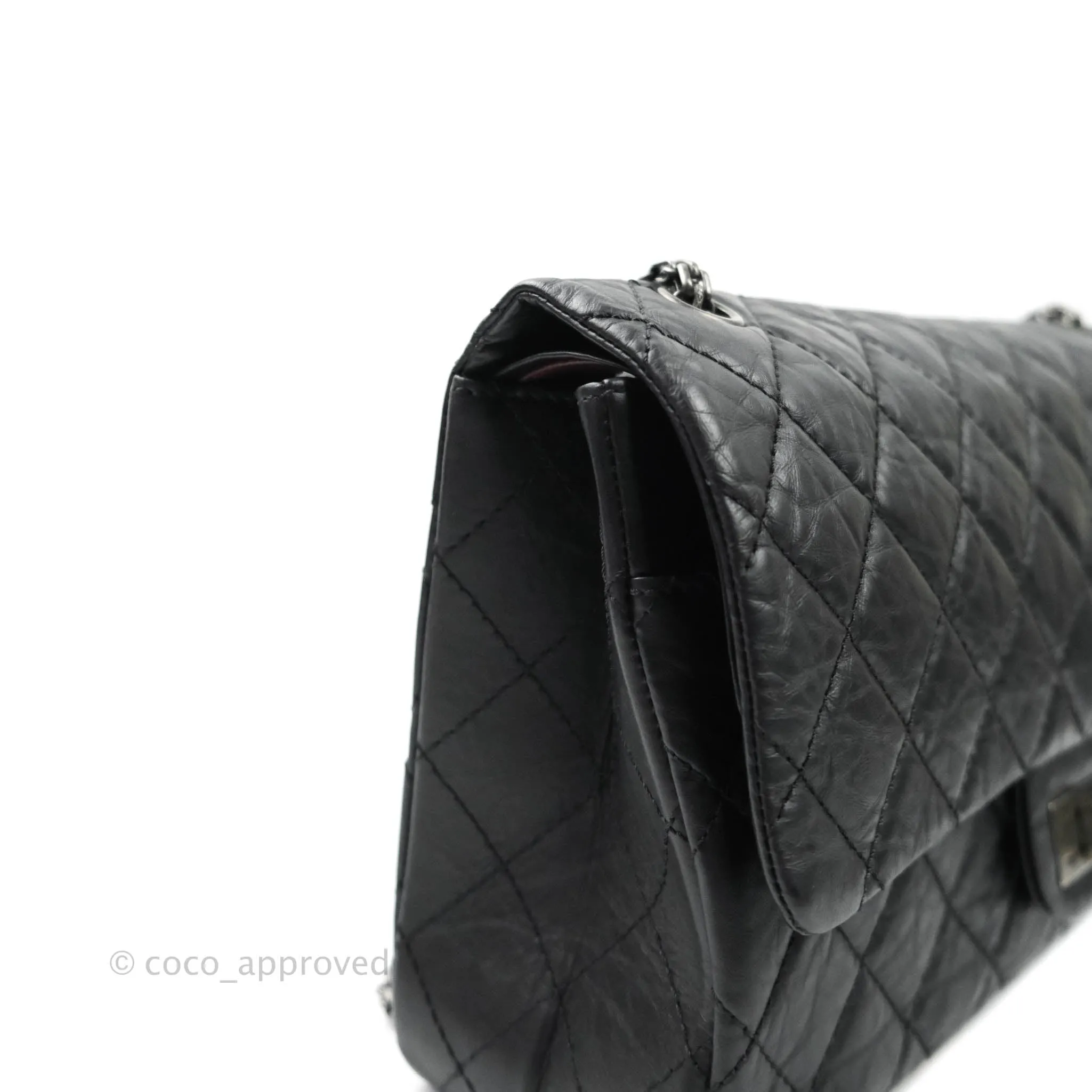 Chanel Reissue Quilted Aged Calfskin Black Aged Ruthenium Hardware 227