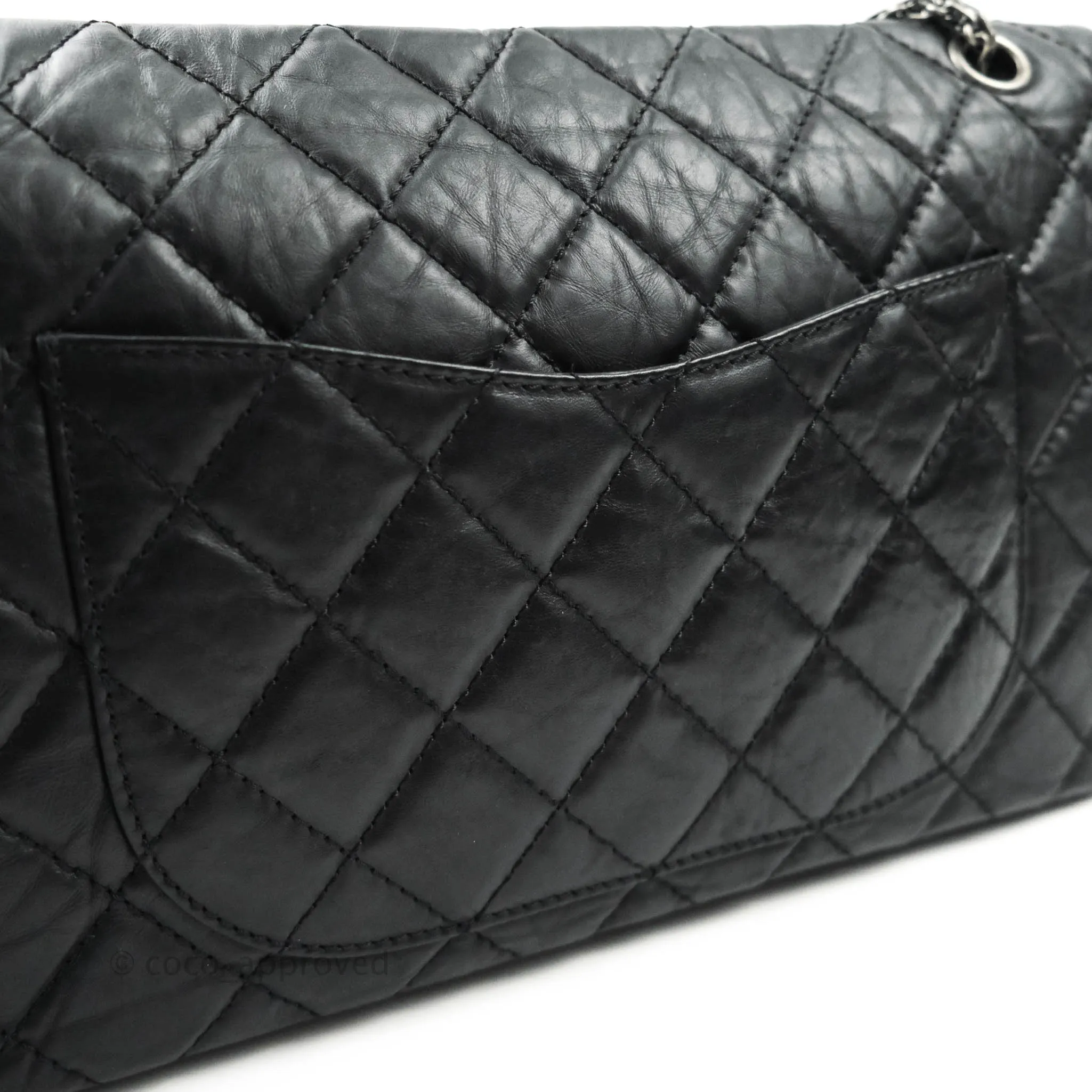 Chanel Reissue Quilted Aged Calfskin Black Aged Ruthenium Hardware 227