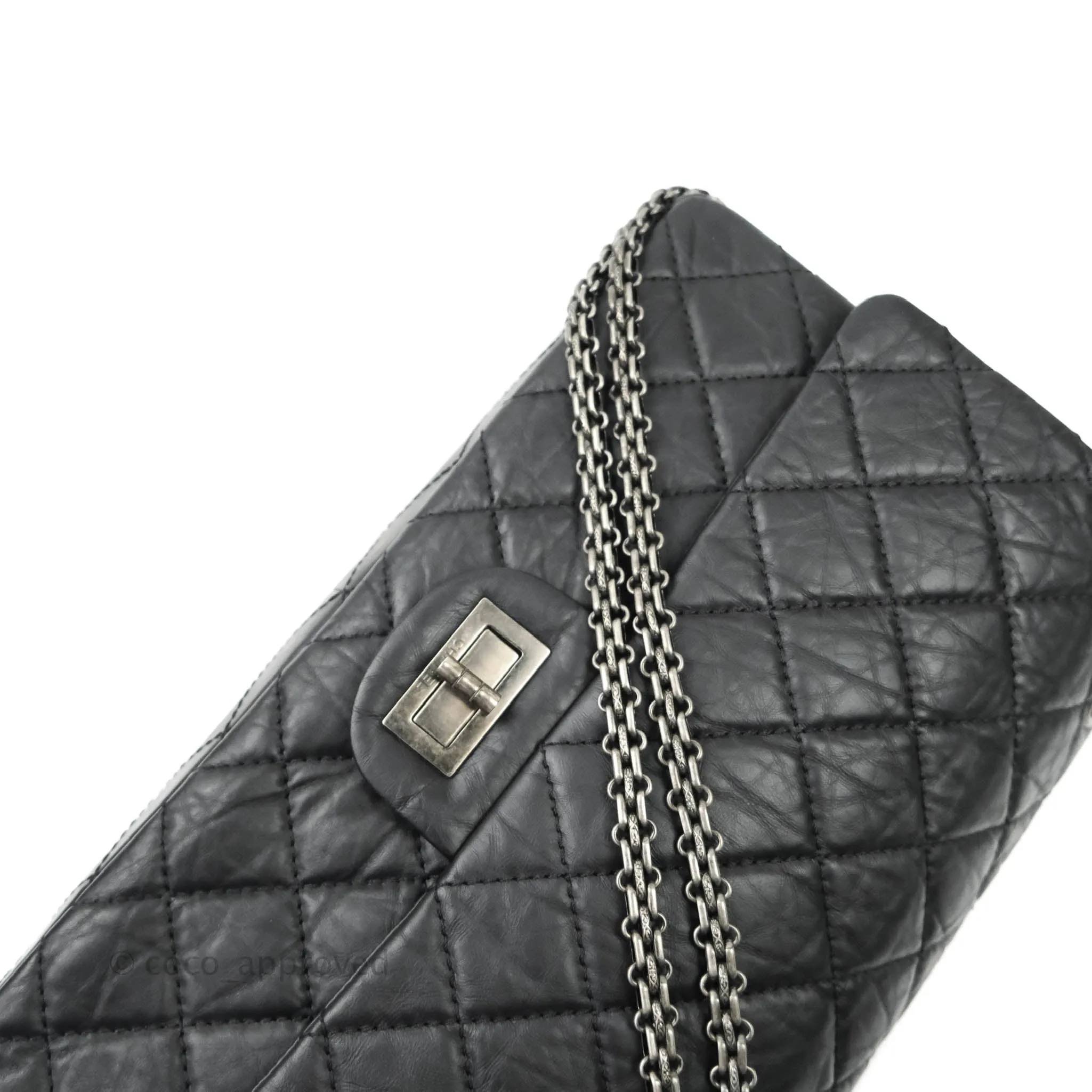 Chanel Reissue Quilted Aged Calfskin Black Aged Ruthenium Hardware 227