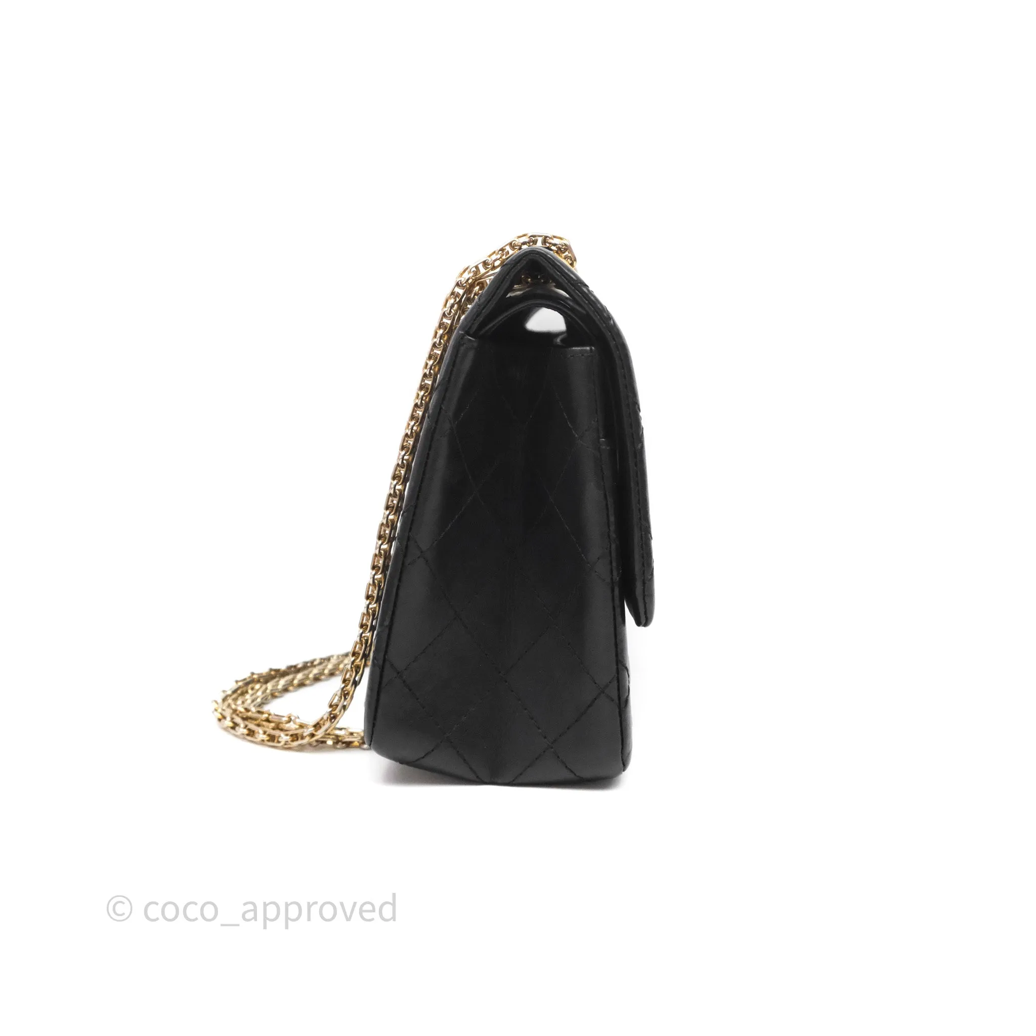 Chanel Reissue Quilted Aged Calfskin Black Gold Hardware 226
