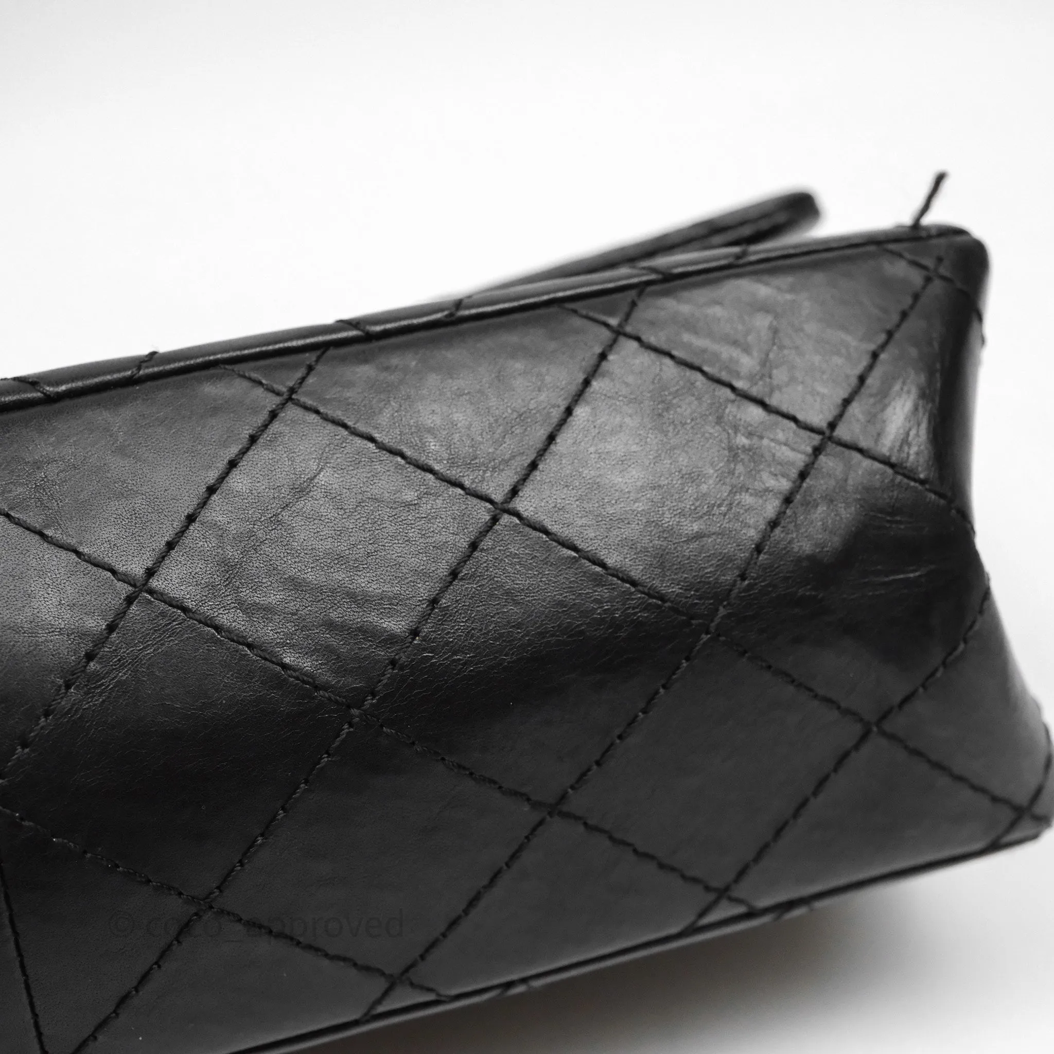 Chanel Reissue Quilted Aged Calfskin Black Gold Hardware 226