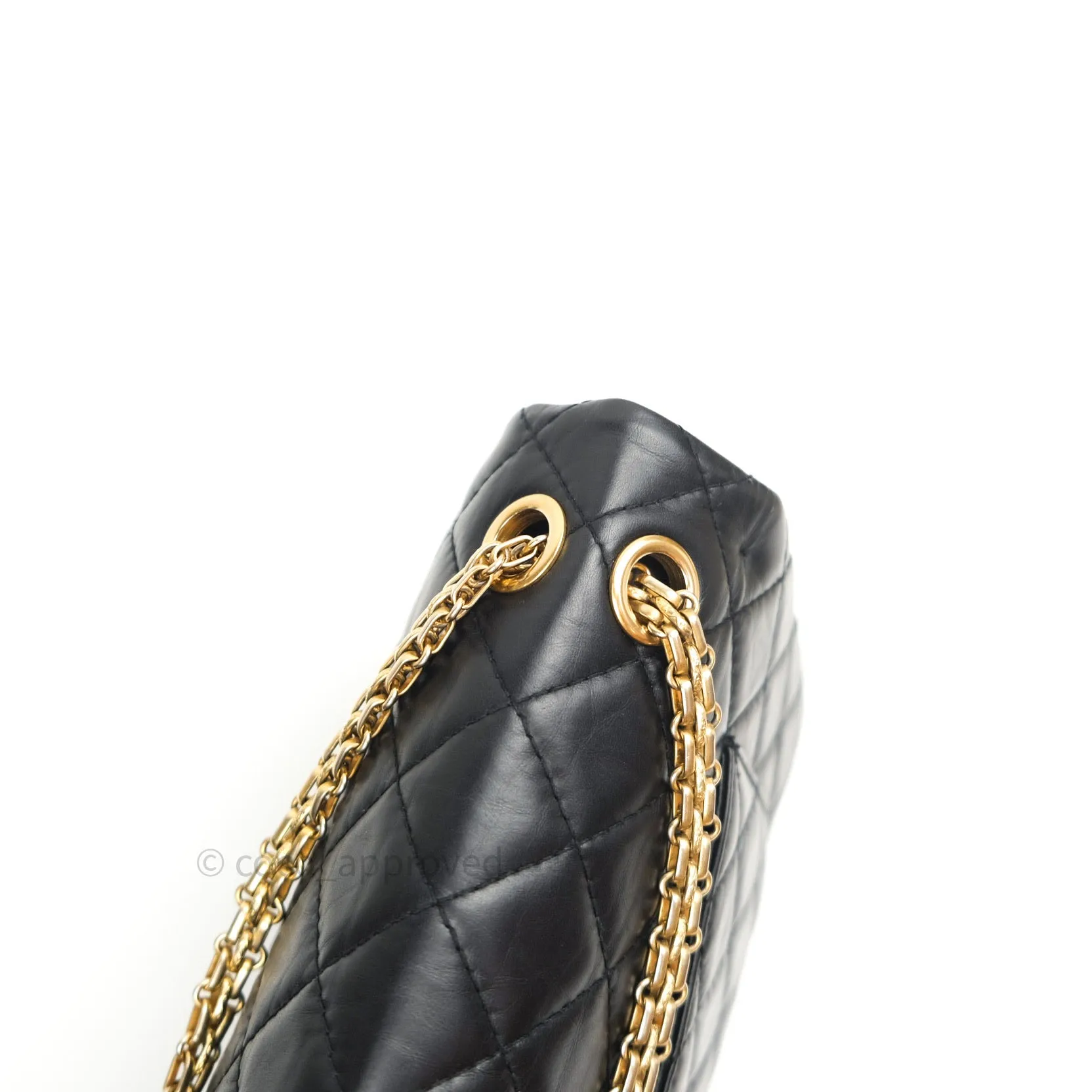 Chanel Reissue Quilted Aged Calfskin Black Gold Hardware 226