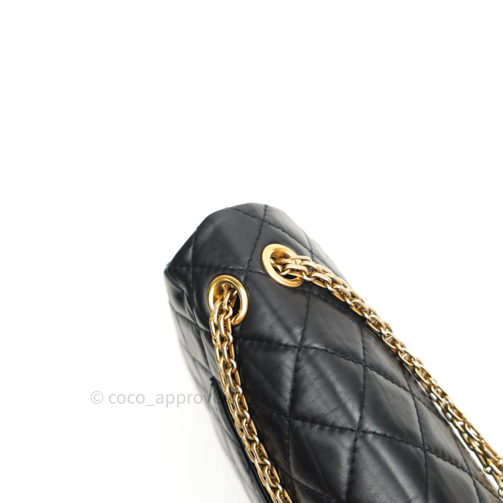 Chanel Reissue Quilted Aged Calfskin Black Gold Hardware 226