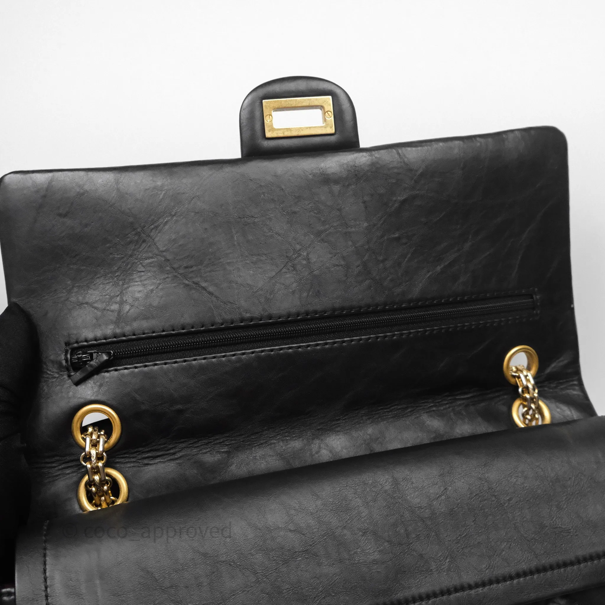 Chanel Reissue Quilted Aged Calfskin Black Gold Hardware 226
