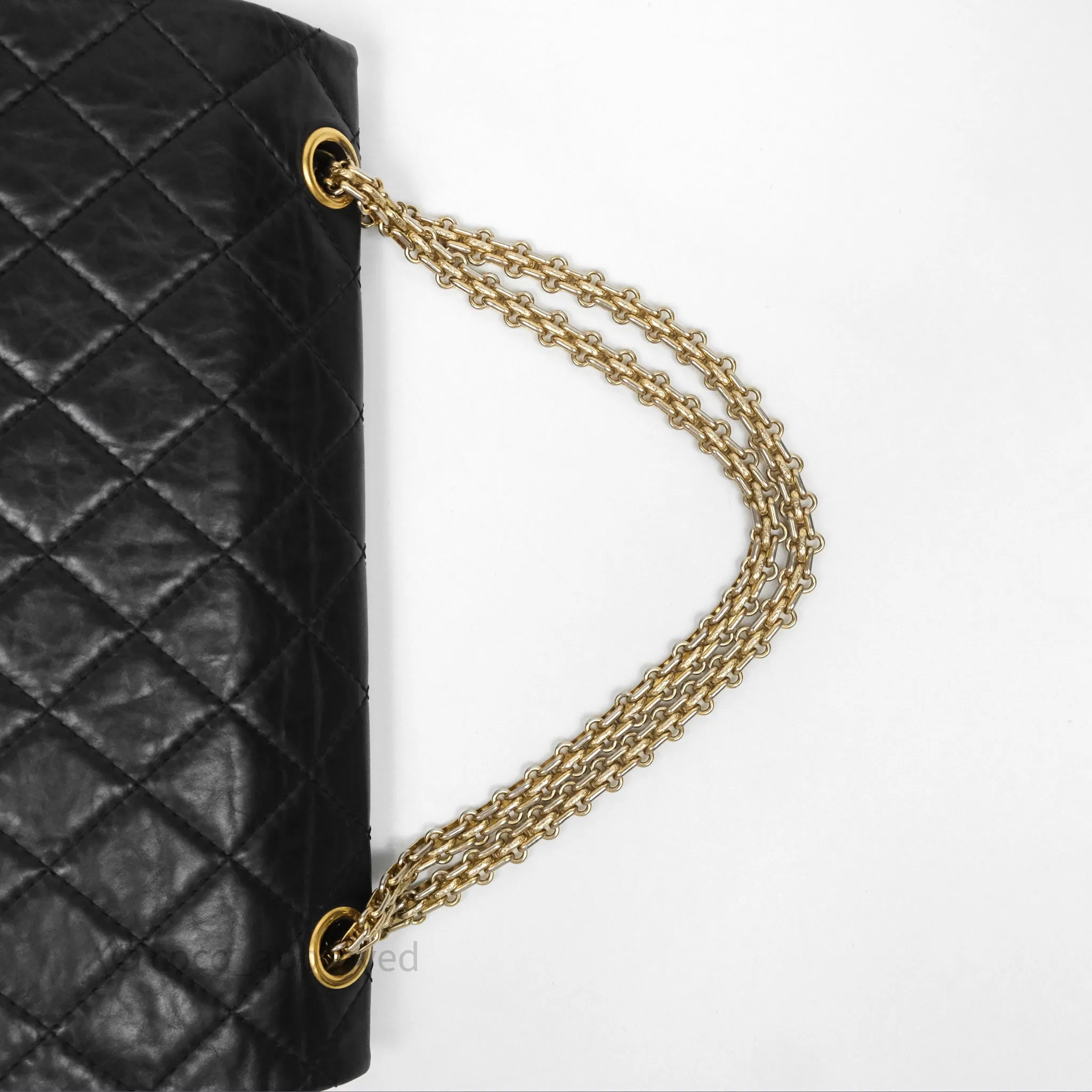 Chanel Reissue Quilted Aged Calfskin Black Gold Hardware 226