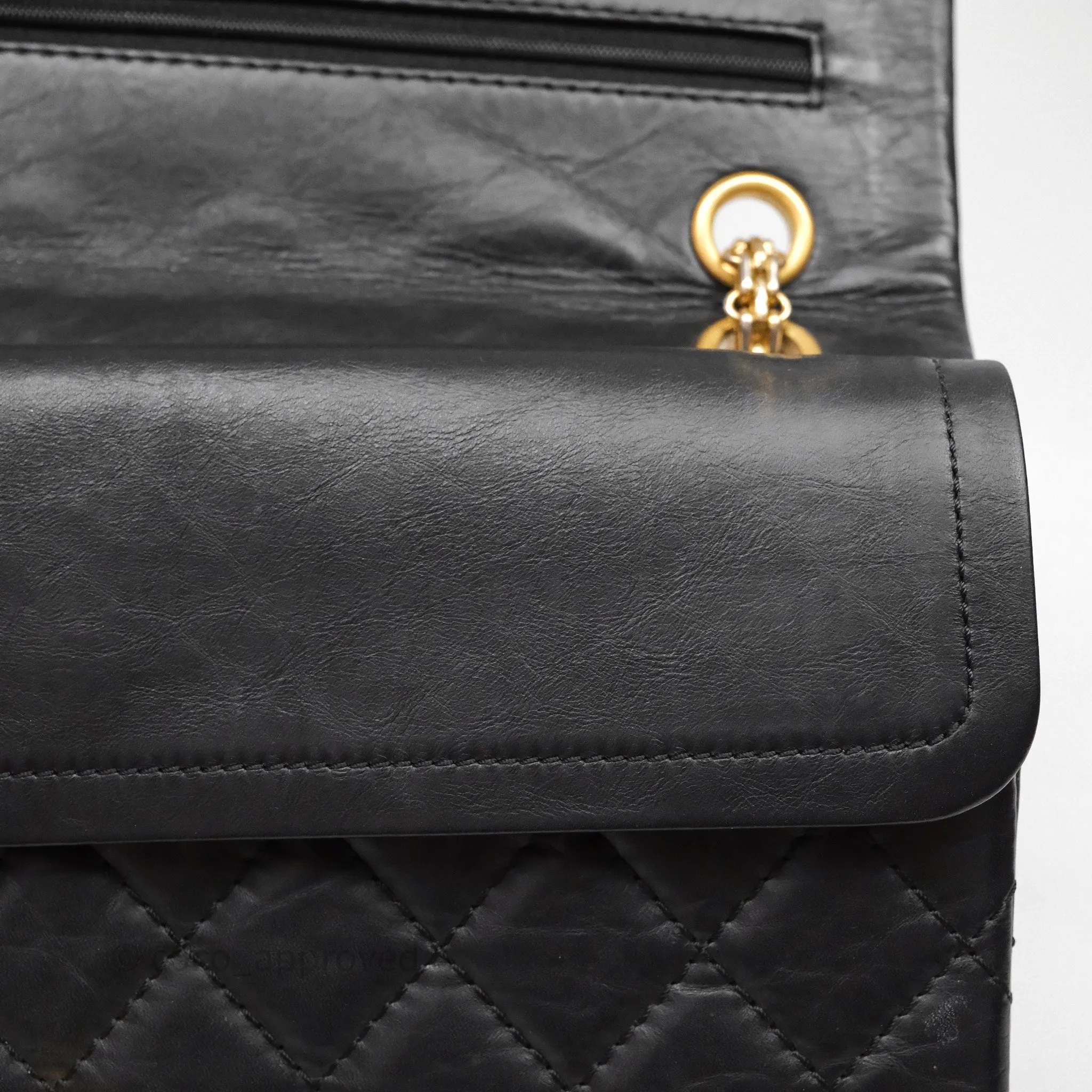 Chanel Reissue Quilted Aged Calfskin Black Gold Hardware 226