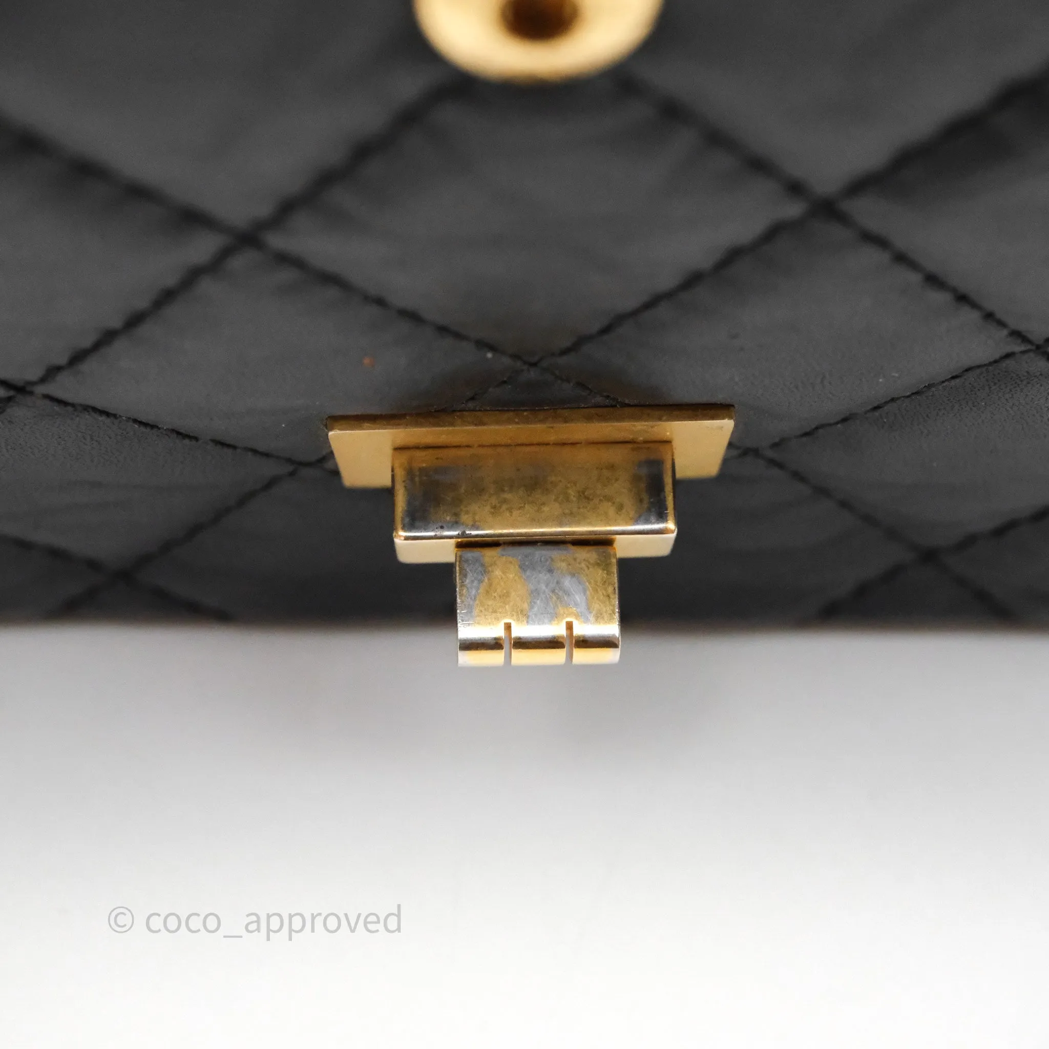 Chanel Reissue Quilted Aged Calfskin Black Gold Hardware 226