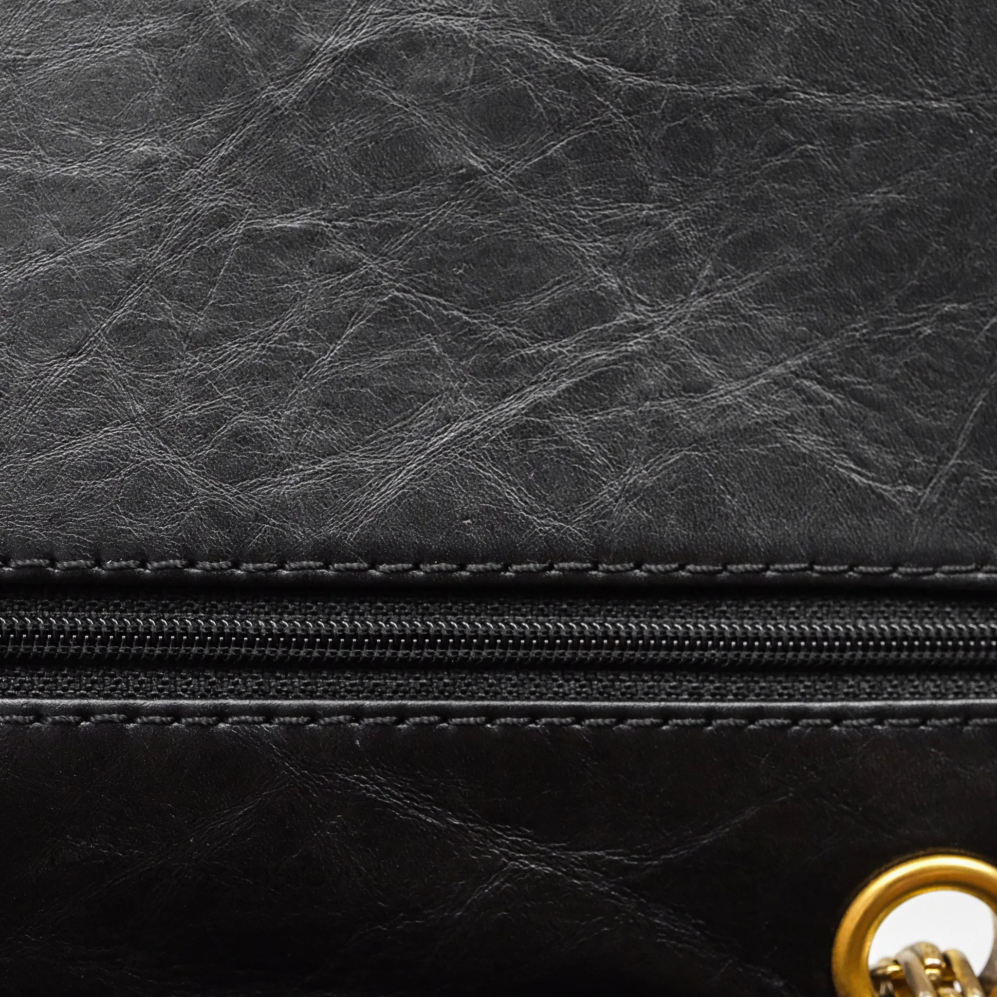 Chanel Reissue Quilted Aged Calfskin Black Gold Hardware 226
