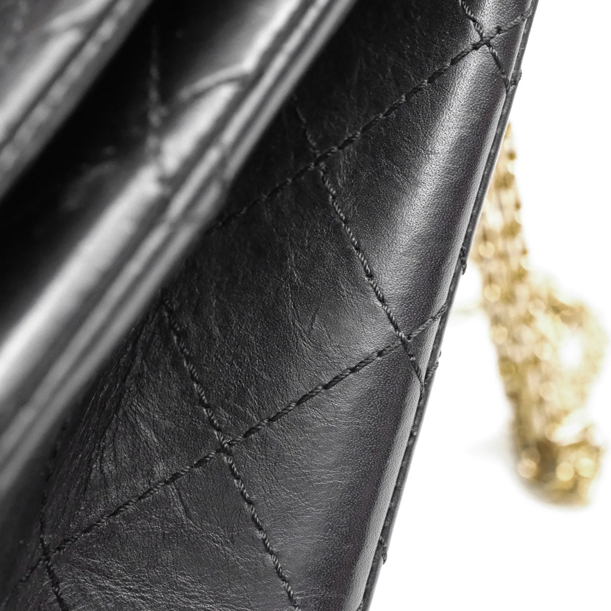 Chanel Reissue Quilted Aged Calfskin Black Gold Hardware 226