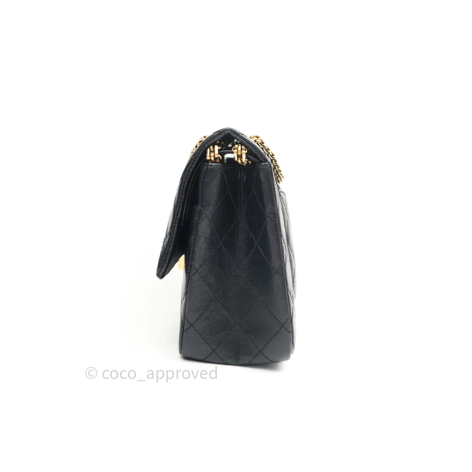 Chanel Reissue Quilted Aged Calfskin Black Gold Hardware 226