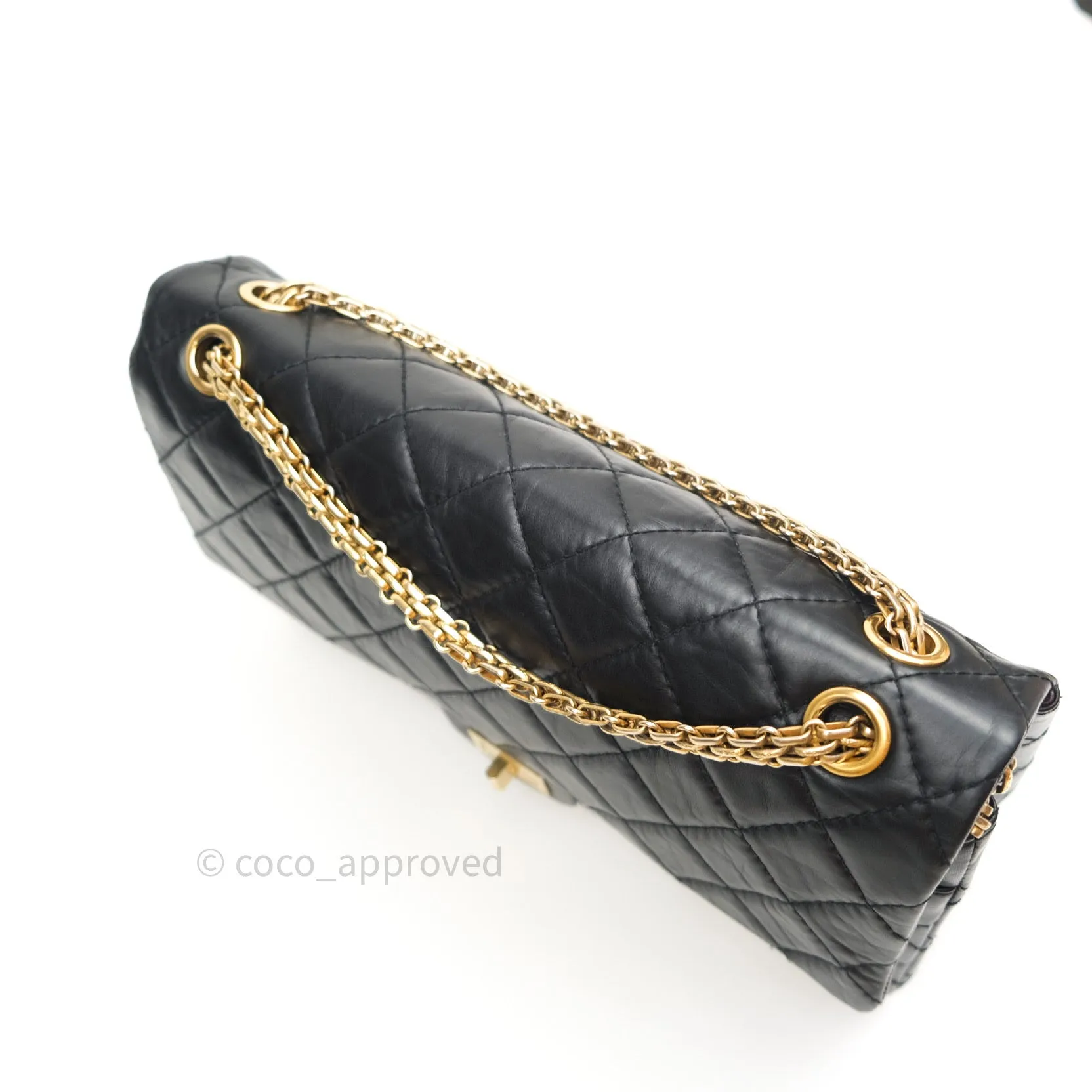 Chanel Reissue Quilted Aged Calfskin Black Gold Hardware 226