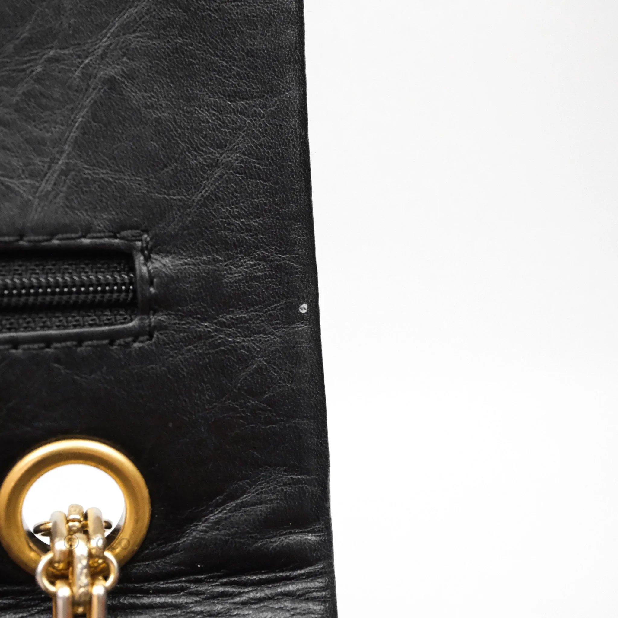 Chanel Reissue Quilted Aged Calfskin Black Gold Hardware 226