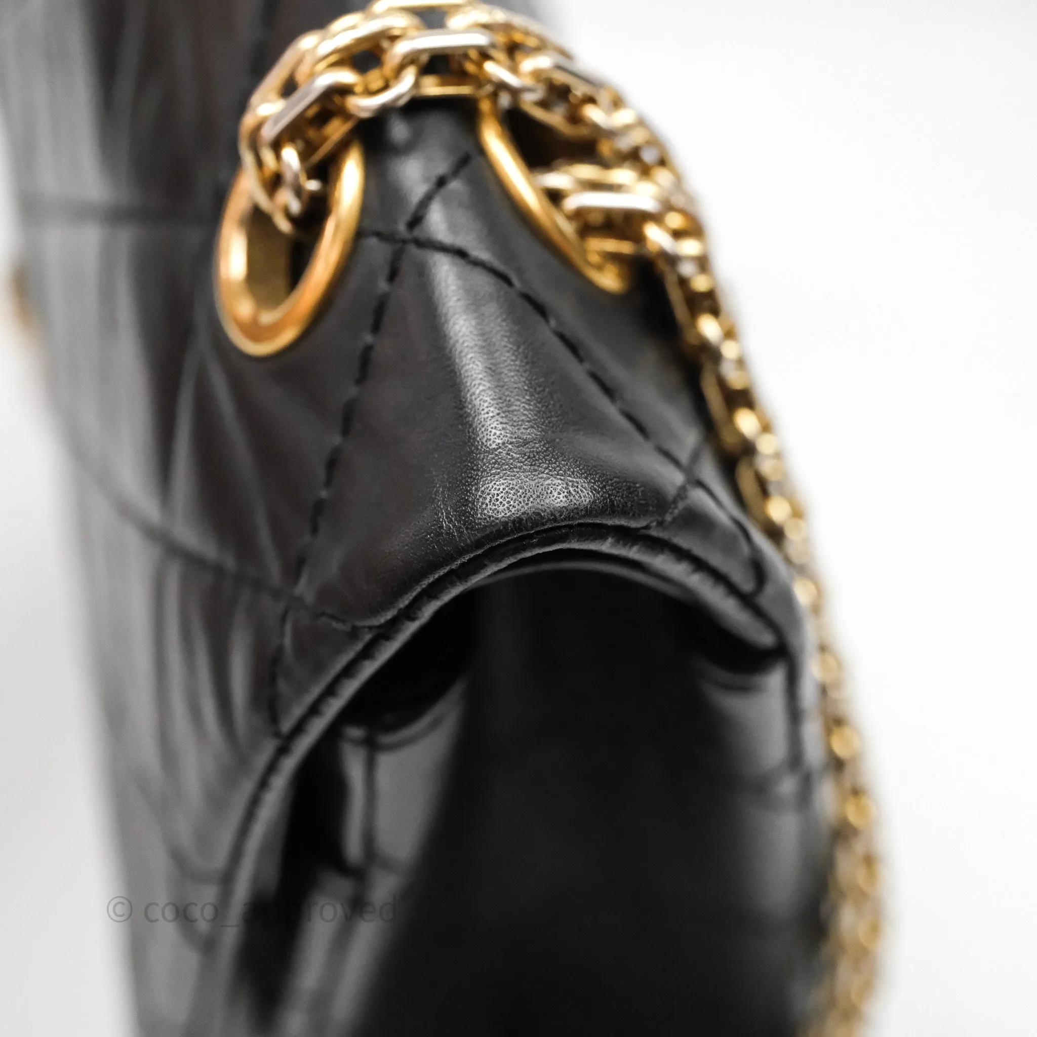Chanel Reissue Quilted Aged Calfskin Black Gold Hardware 226