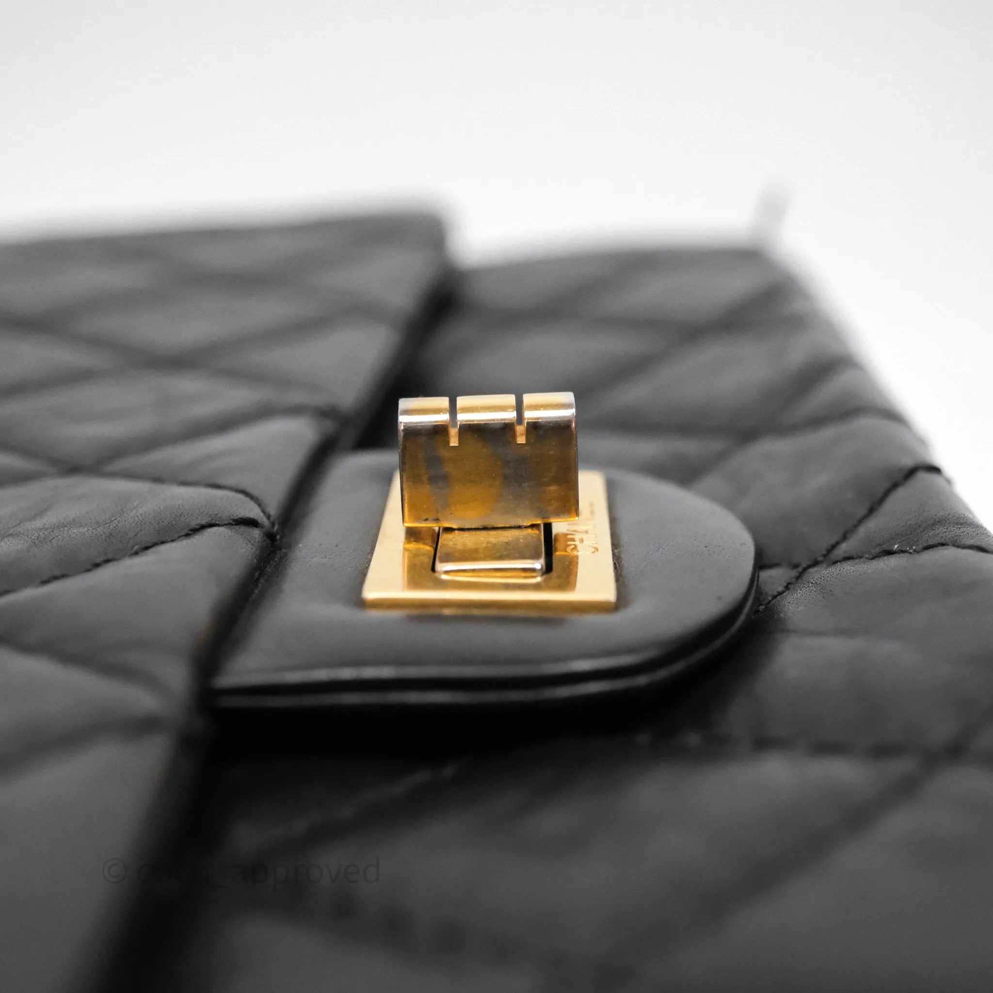 Chanel Reissue Quilted Aged Calfskin Black Gold Hardware 226