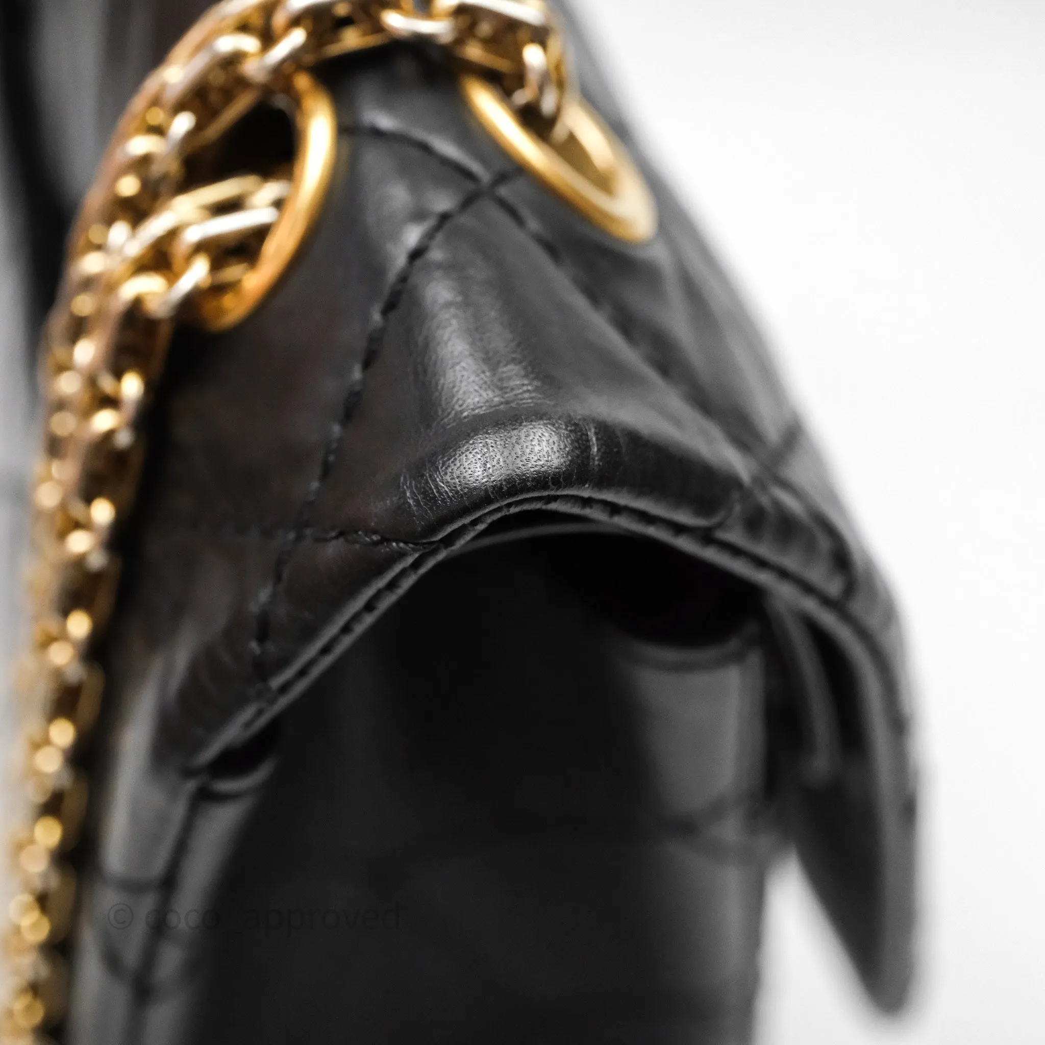Chanel Reissue Quilted Aged Calfskin Black Gold Hardware 226