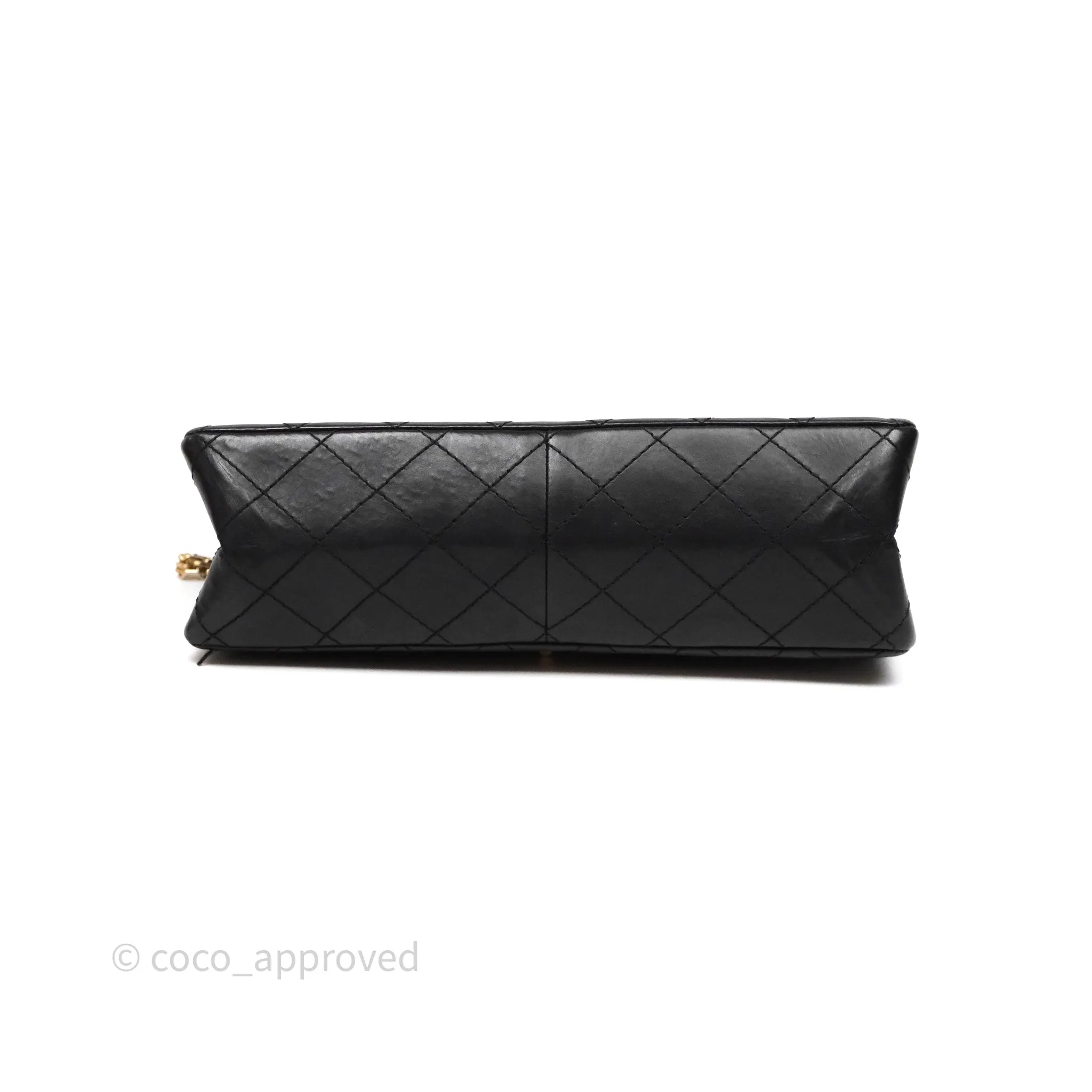 Chanel Reissue Quilted Aged Calfskin Black Gold Hardware 226