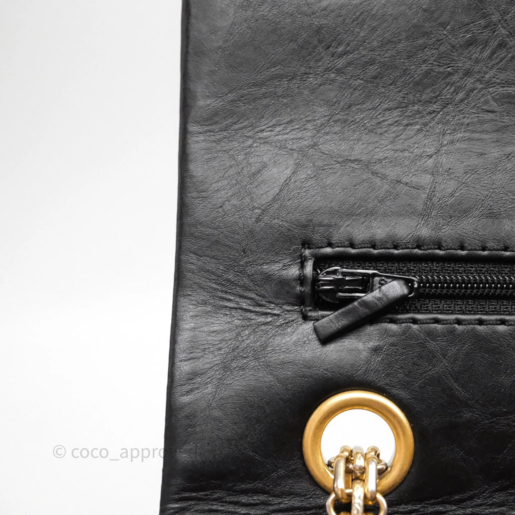 Chanel Reissue Quilted Aged Calfskin Black Gold Hardware 226
