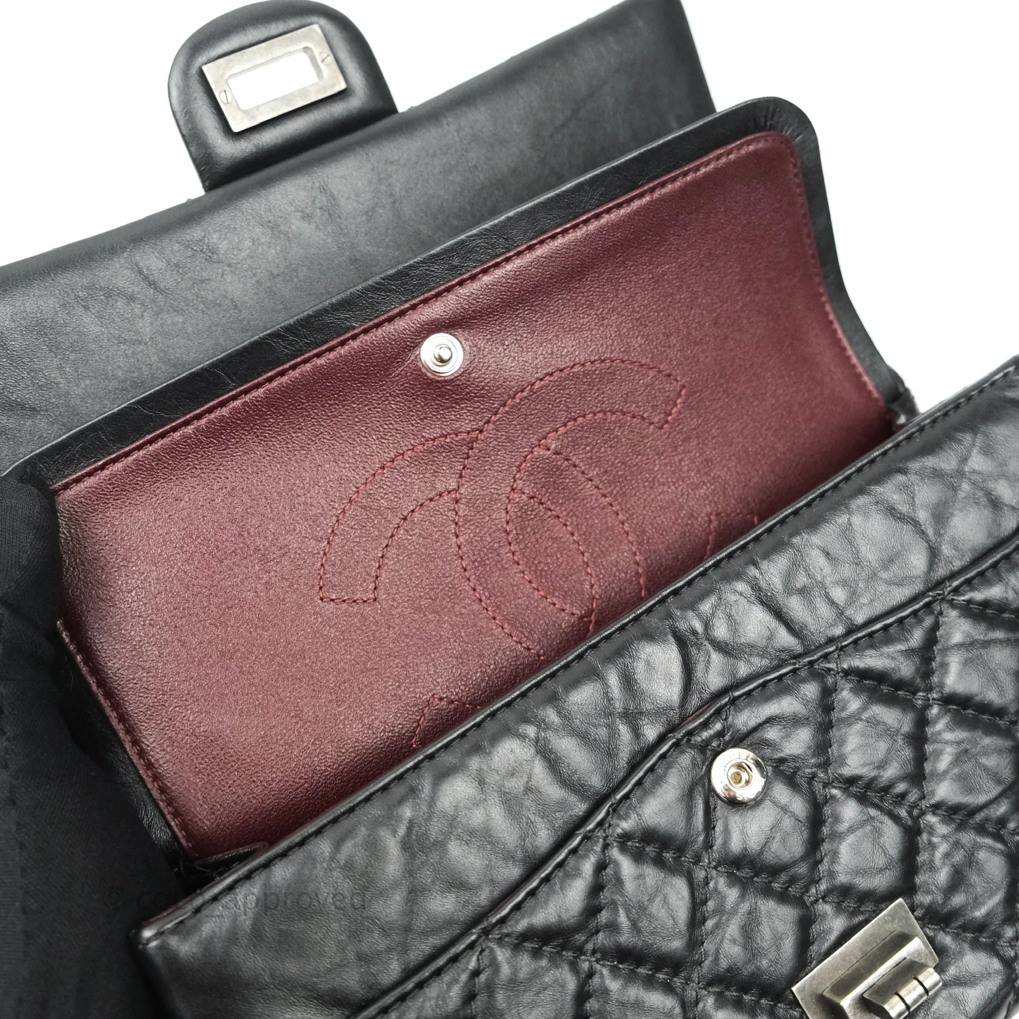 Chanel Reissue Quilted Aged Calfskin Black Ruthenium Hardware 225