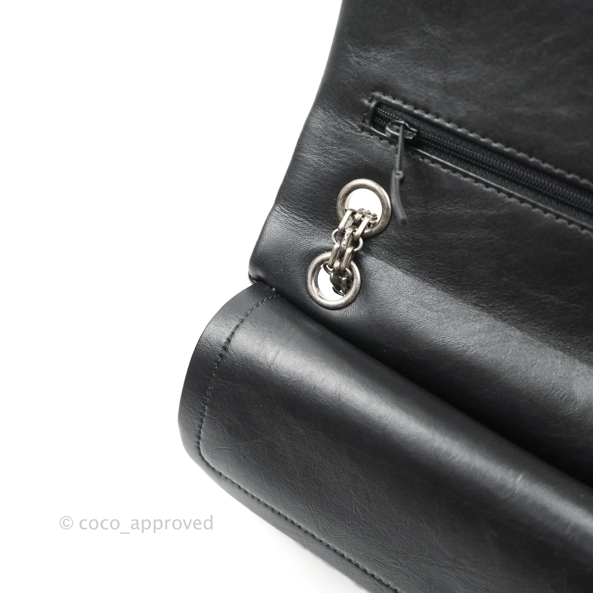 Chanel Reissue Quilted Aged Calfskin Black Ruthenium Hardware 225
