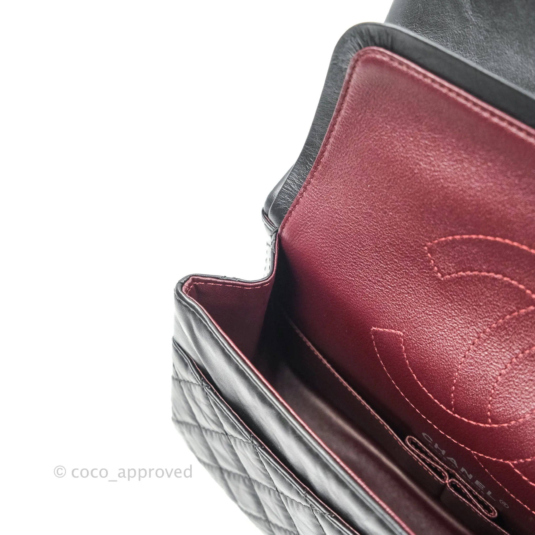 Chanel Reissue Quilted Aged Calfskin Black Ruthenium Hardware 225