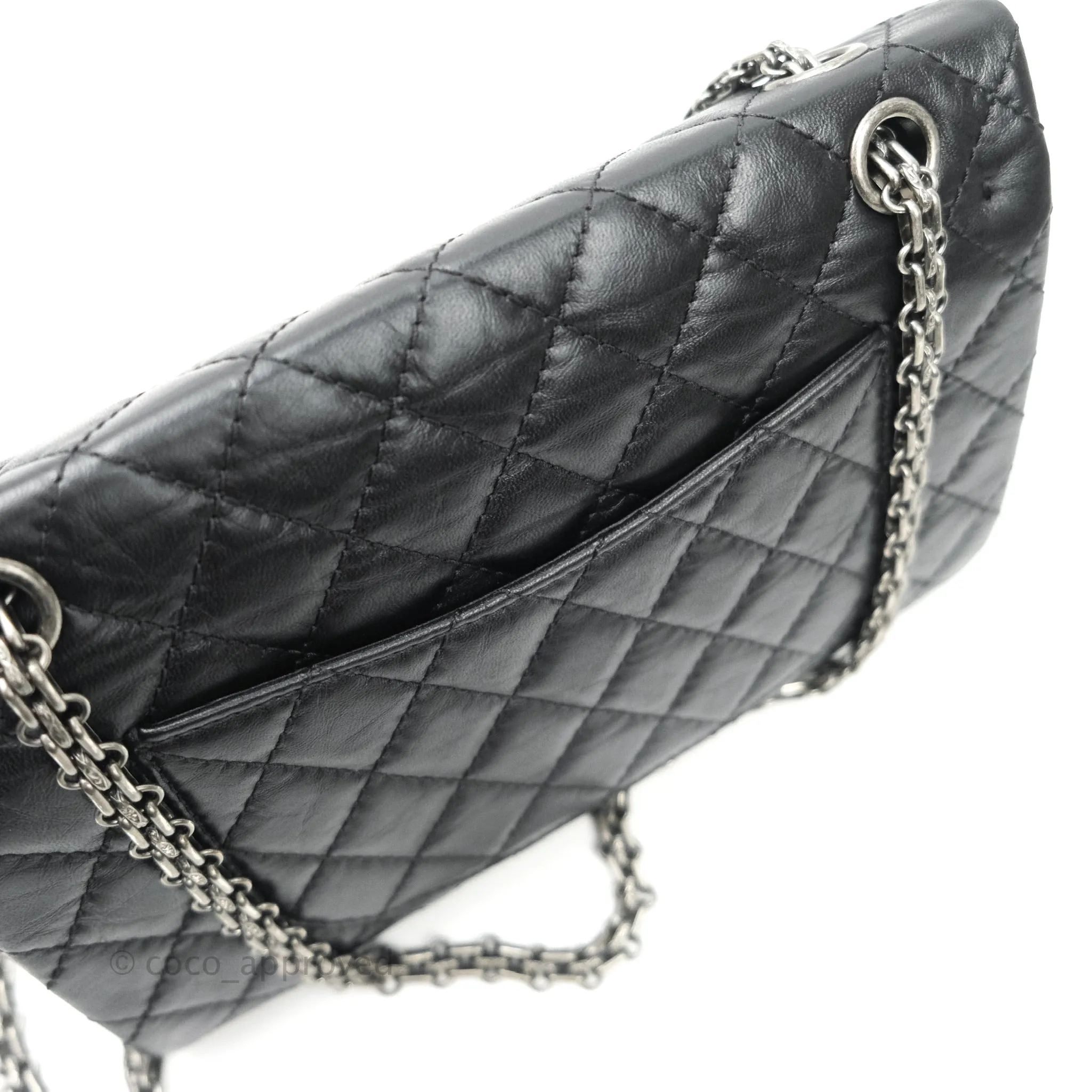 Chanel Reissue Quilted Aged Calfskin Black Ruthenium Hardware 225