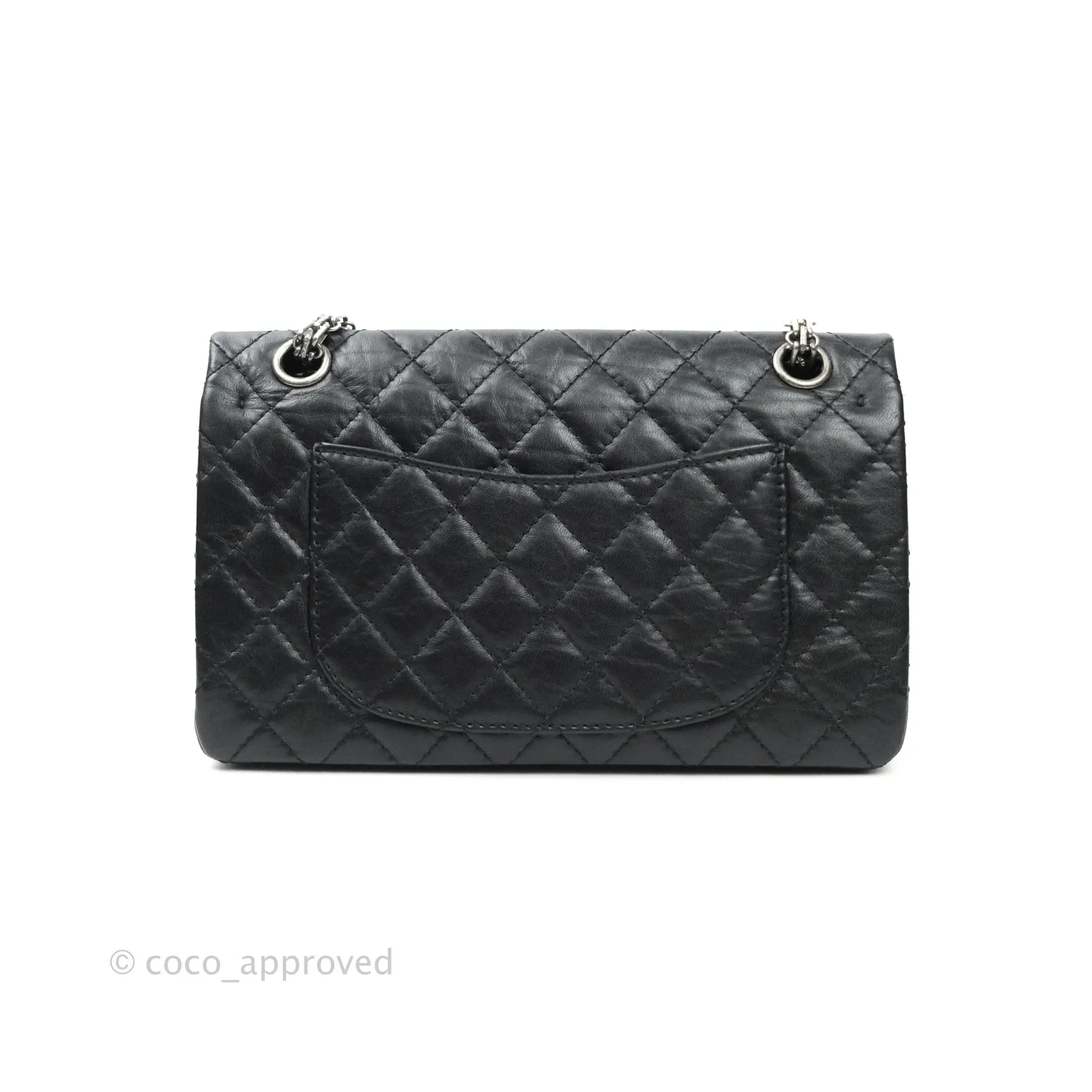 Chanel Reissue Quilted Aged Calfskin Black Ruthenium Hardware 225