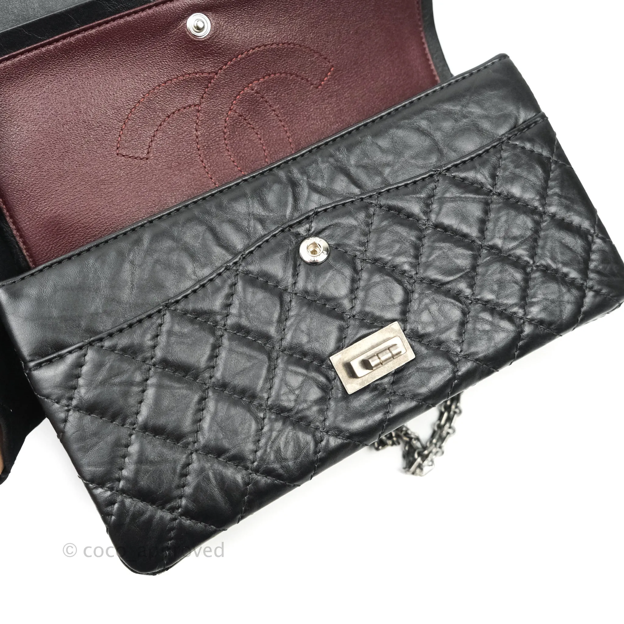 Chanel Reissue Quilted Aged Calfskin Black Ruthenium Hardware 225