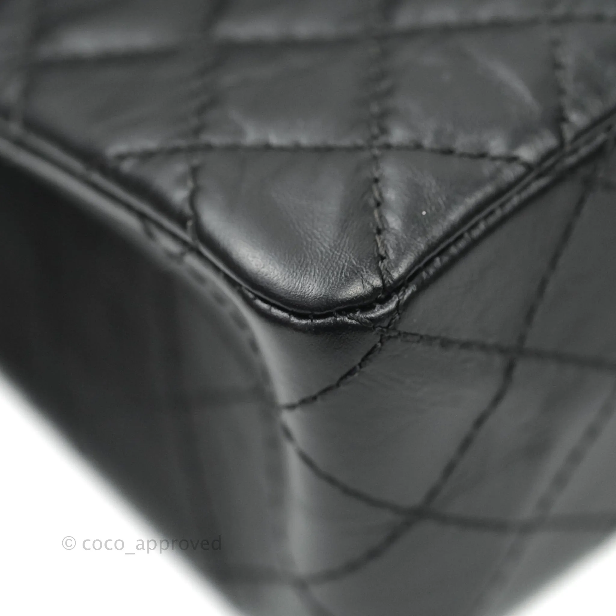 Chanel Reissue Quilted Aged Calfskin Black Ruthenium Hardware 225