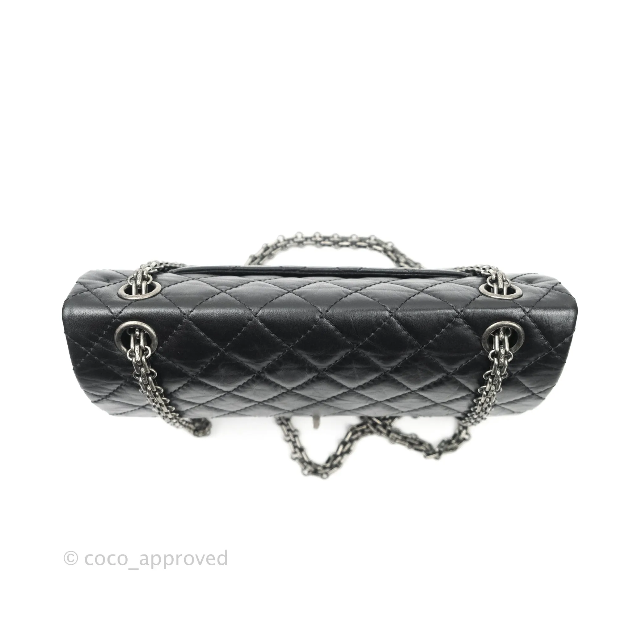 Chanel Reissue Quilted Aged Calfskin Black Ruthenium Hardware 225