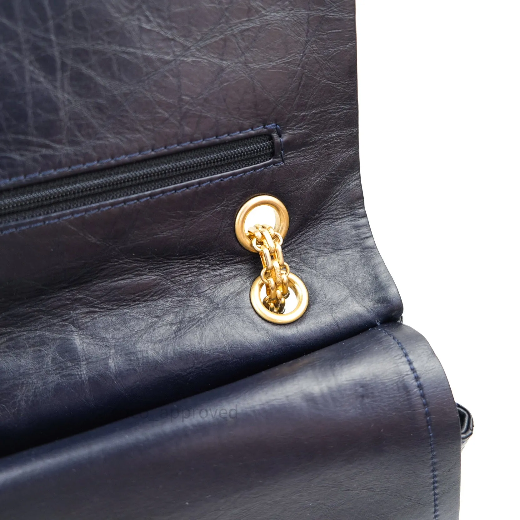 Chanel Reissue Quilted Aged Calfskin Dark Navy Gold Hardware 227