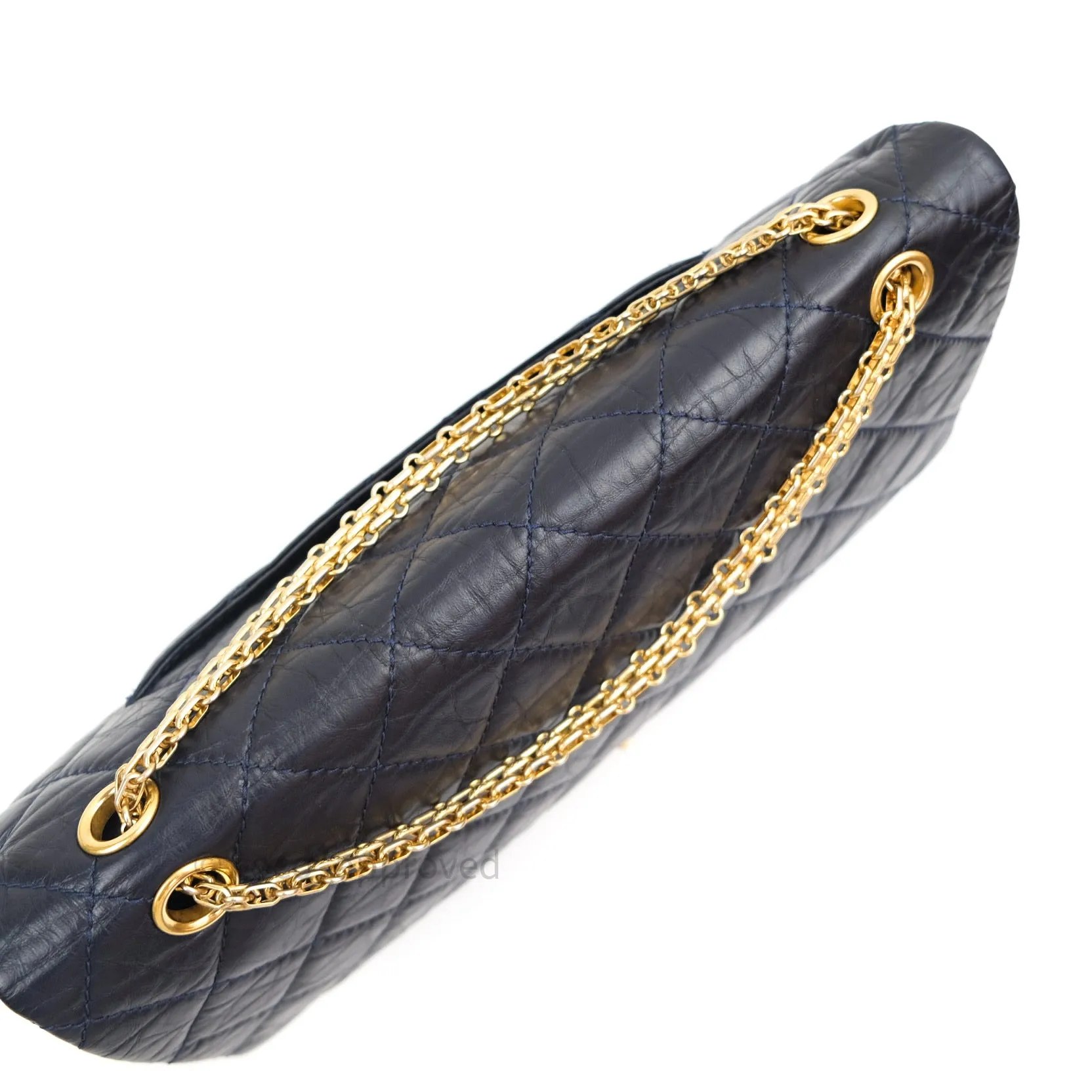 Chanel Reissue Quilted Aged Calfskin Dark Navy Gold Hardware 227
