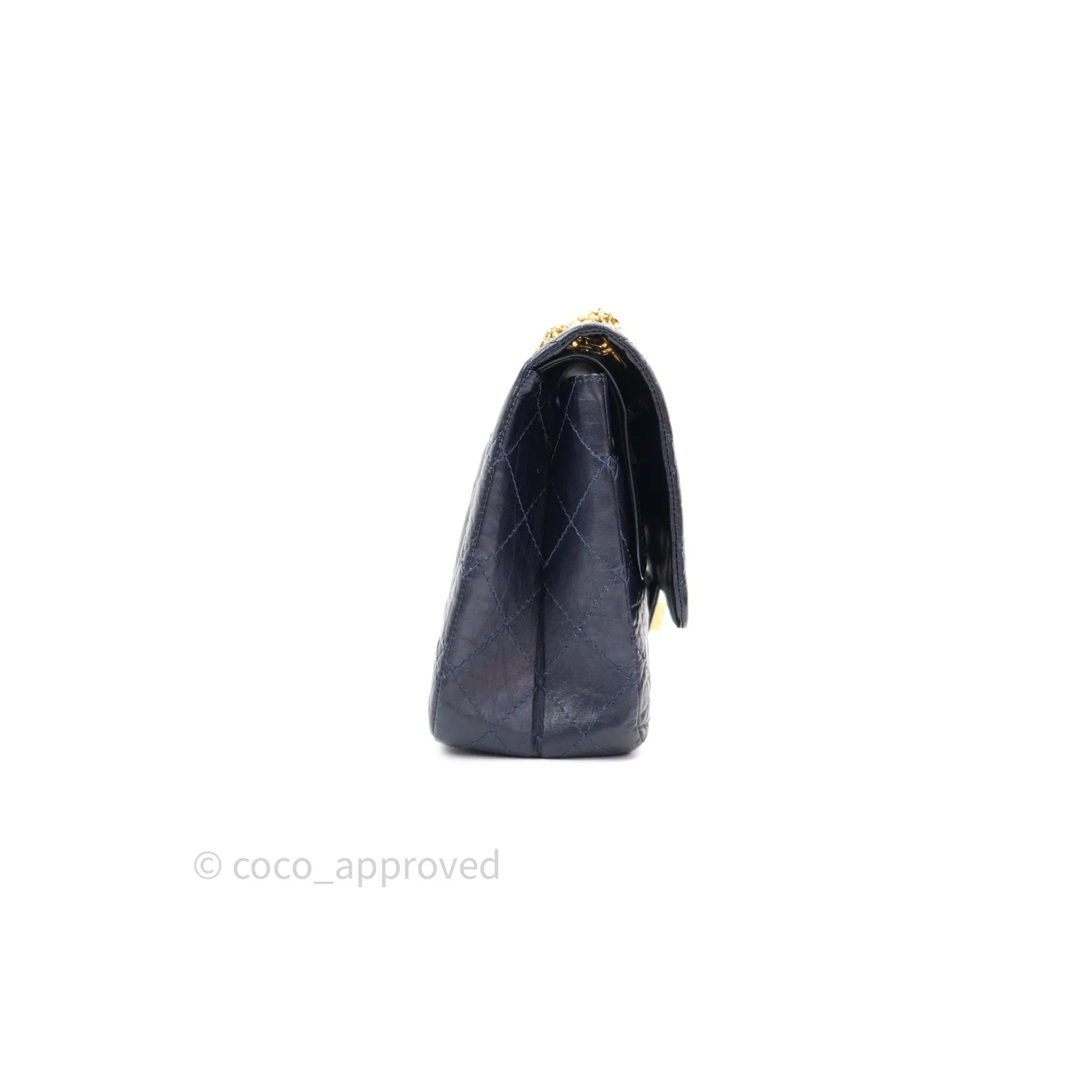 Chanel Reissue Quilted Aged Calfskin Dark Navy Gold Hardware 227