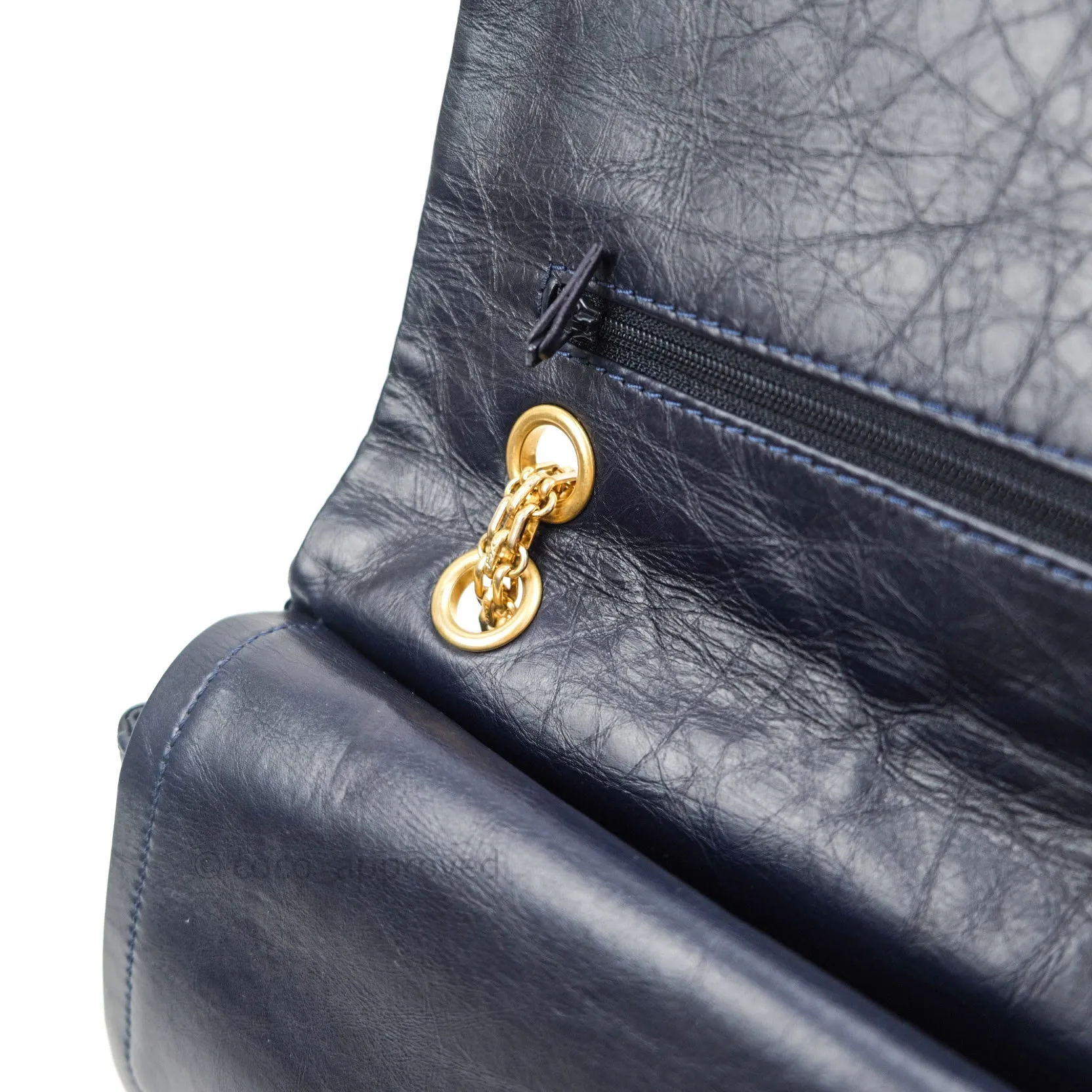 Chanel Reissue Quilted Aged Calfskin Dark Navy Gold Hardware 227