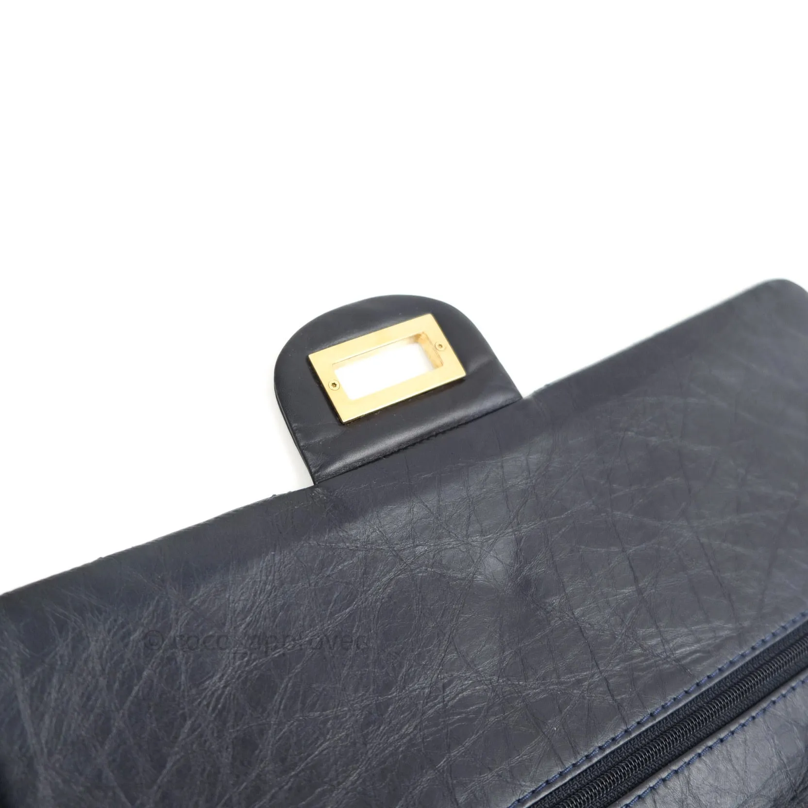 Chanel Reissue Quilted Aged Calfskin Dark Navy Gold Hardware 227
