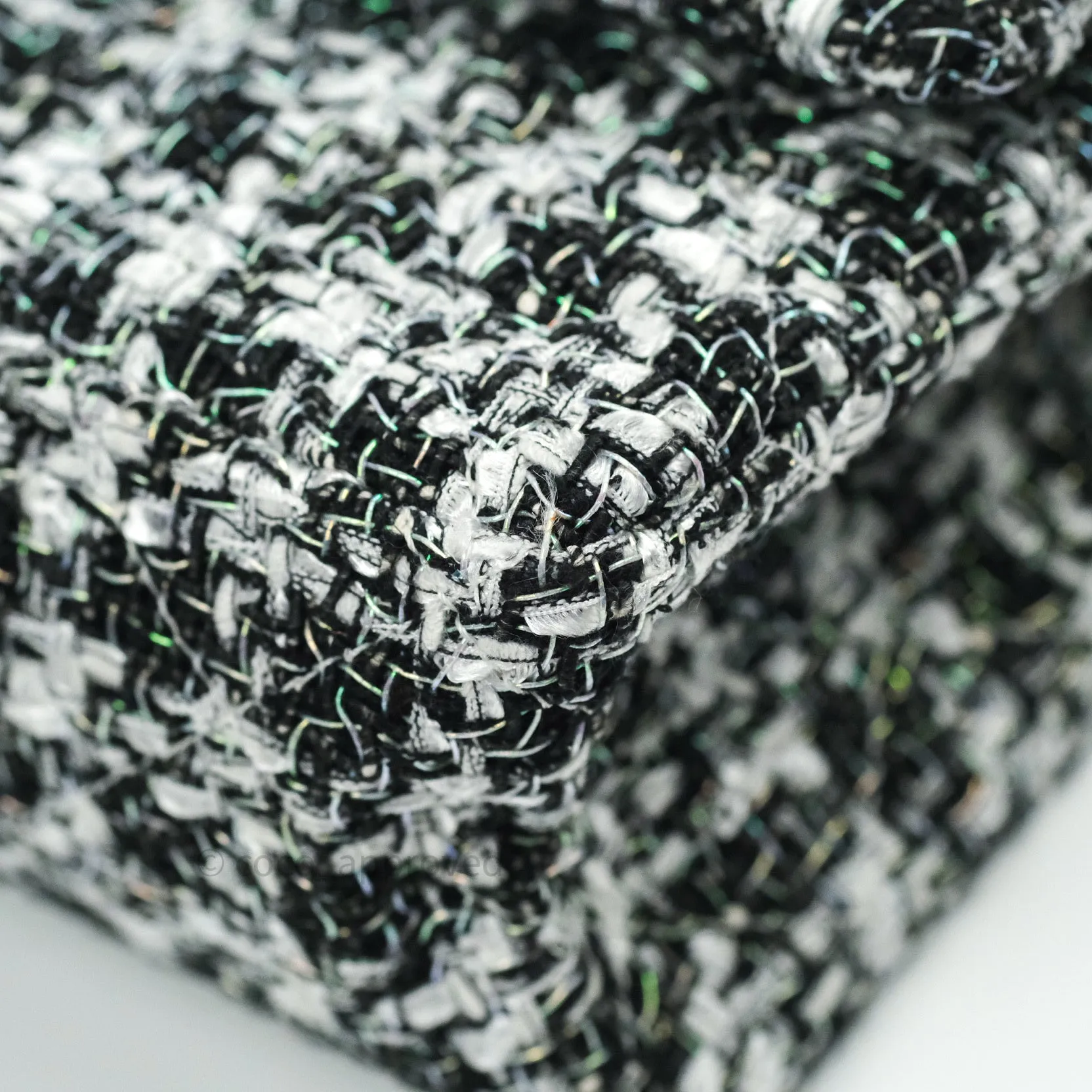 Chanel Reissue Quilted Tweed Black White Enamel Silver Hardware 226