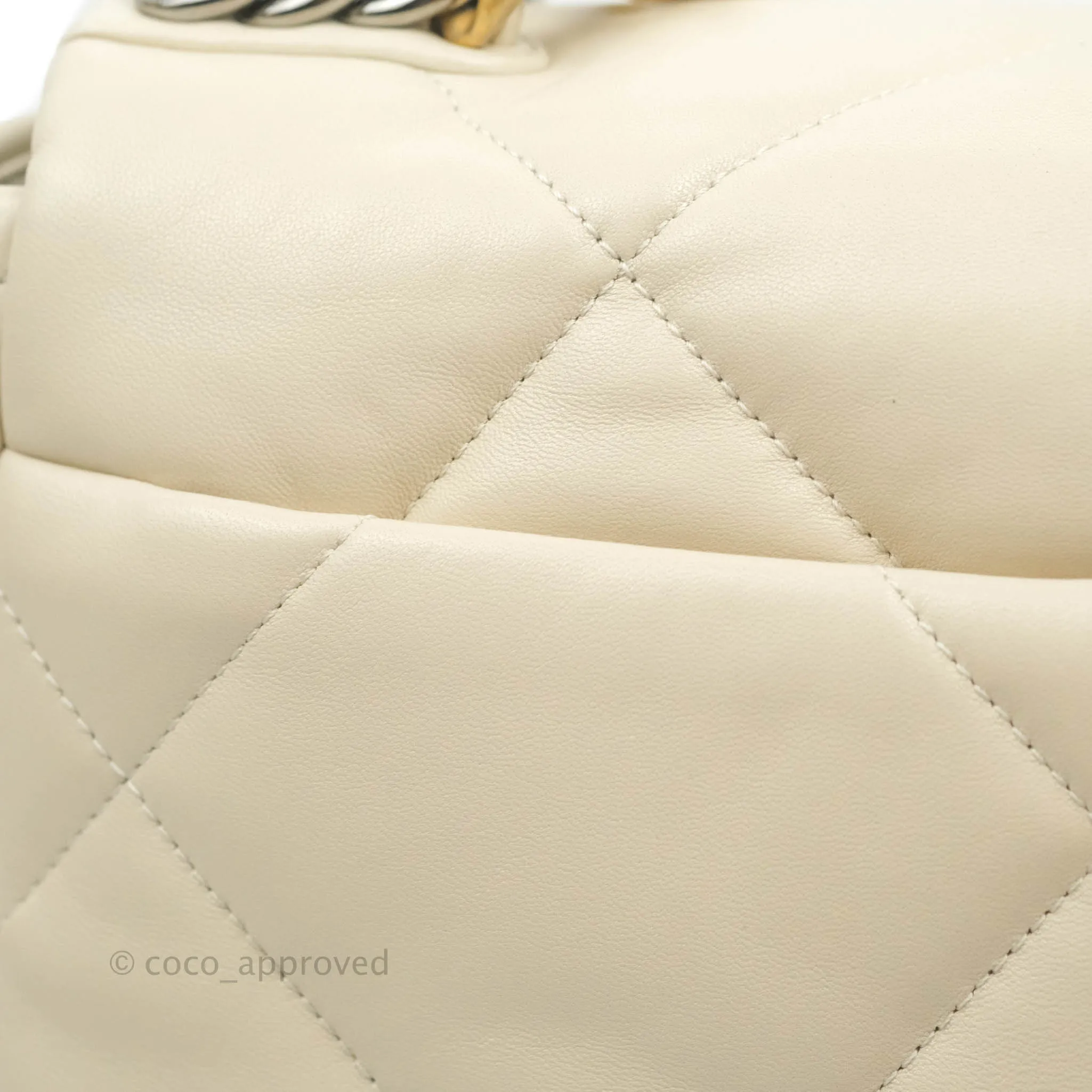 Chanel Small 19 Light Beige Flap Bag Lambskin Mixed Hardware 21C