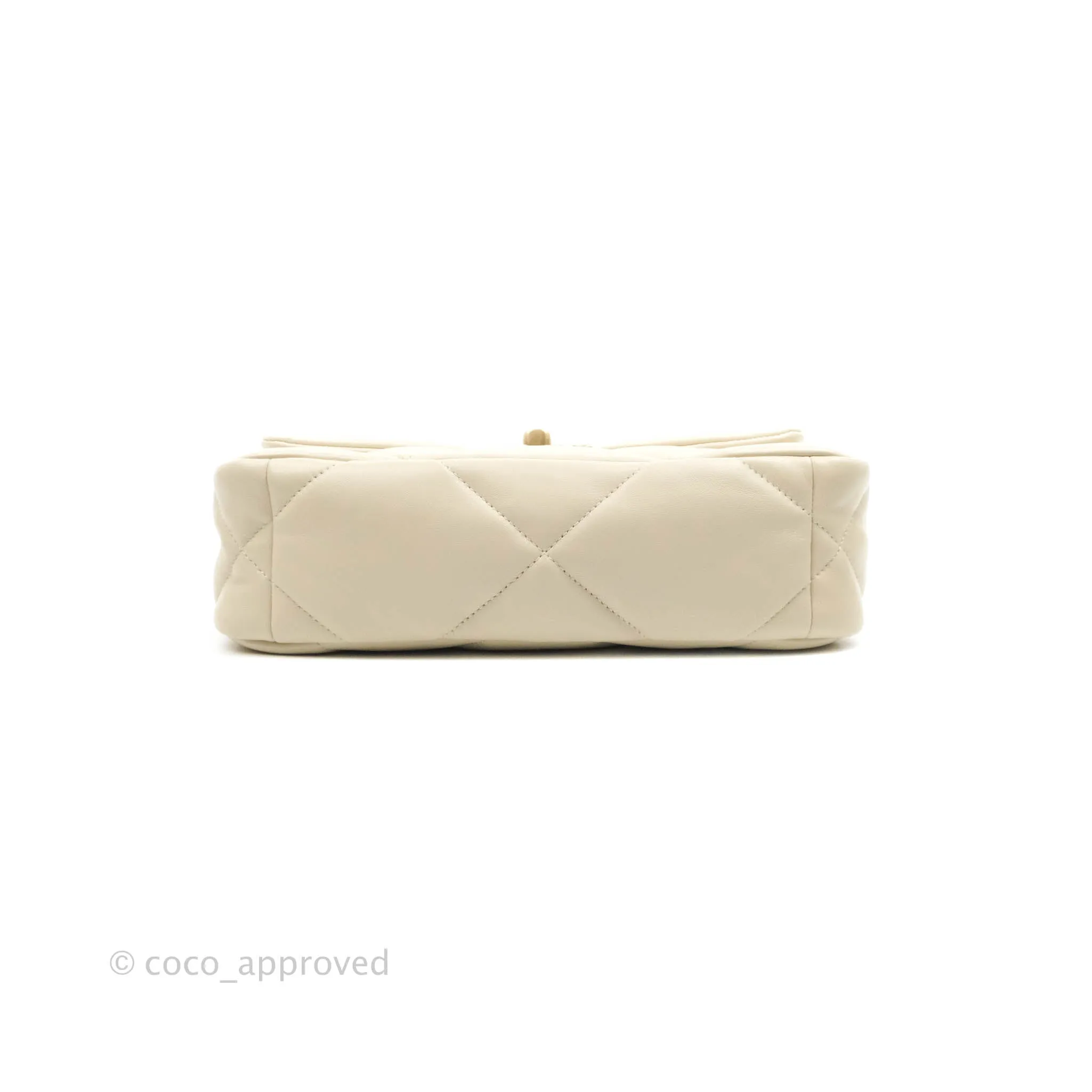 Chanel Small 19 Light Beige Flap Bag Lambskin Mixed Hardware 21C