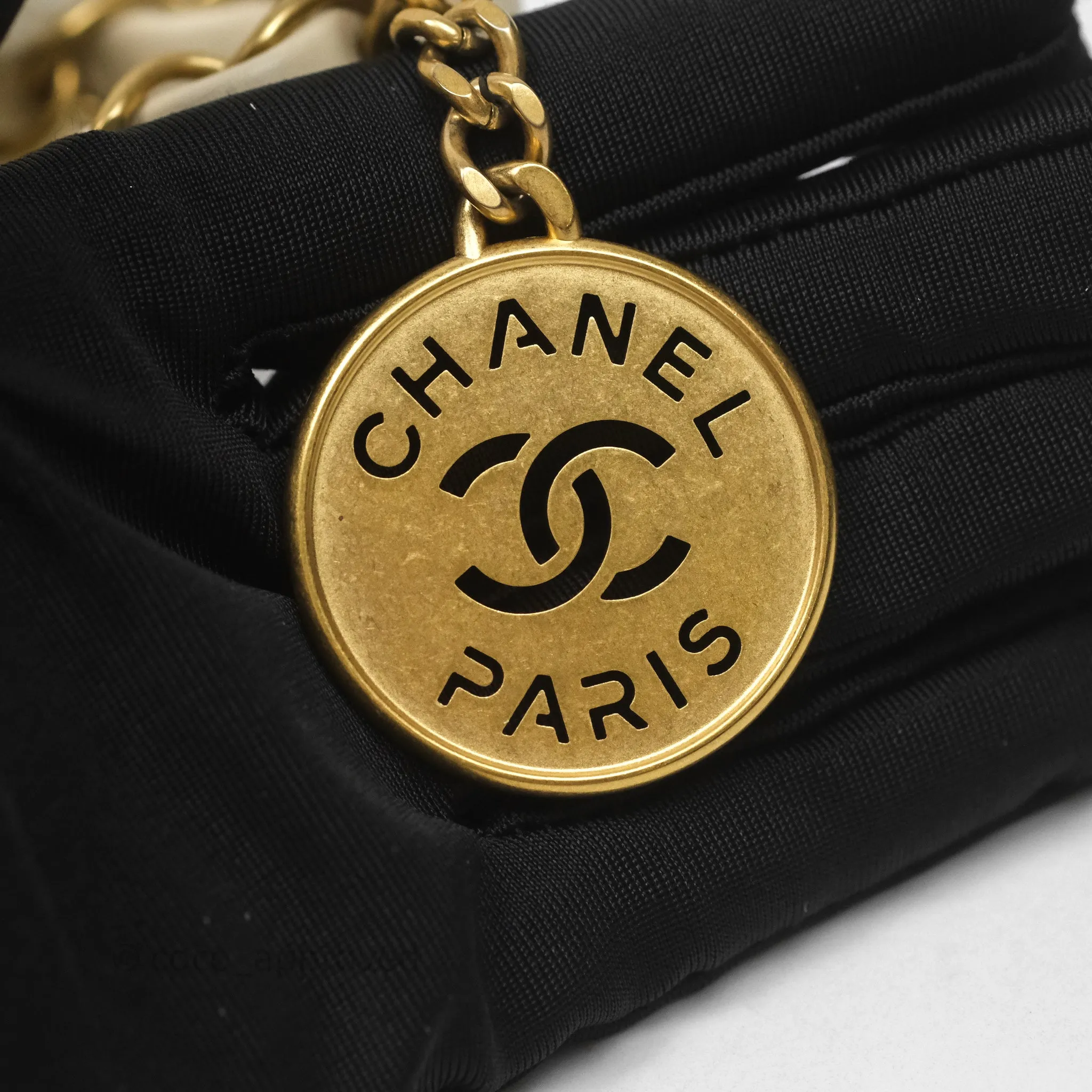 Chanel Small 22 Bag Ecru Shearling Aged Gold Hardware