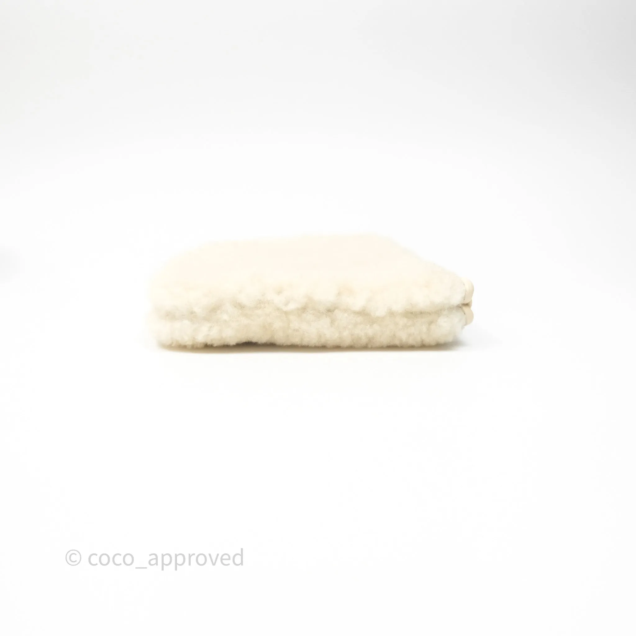 Chanel Small 22 Bag Ecru Shearling Aged Gold Hardware