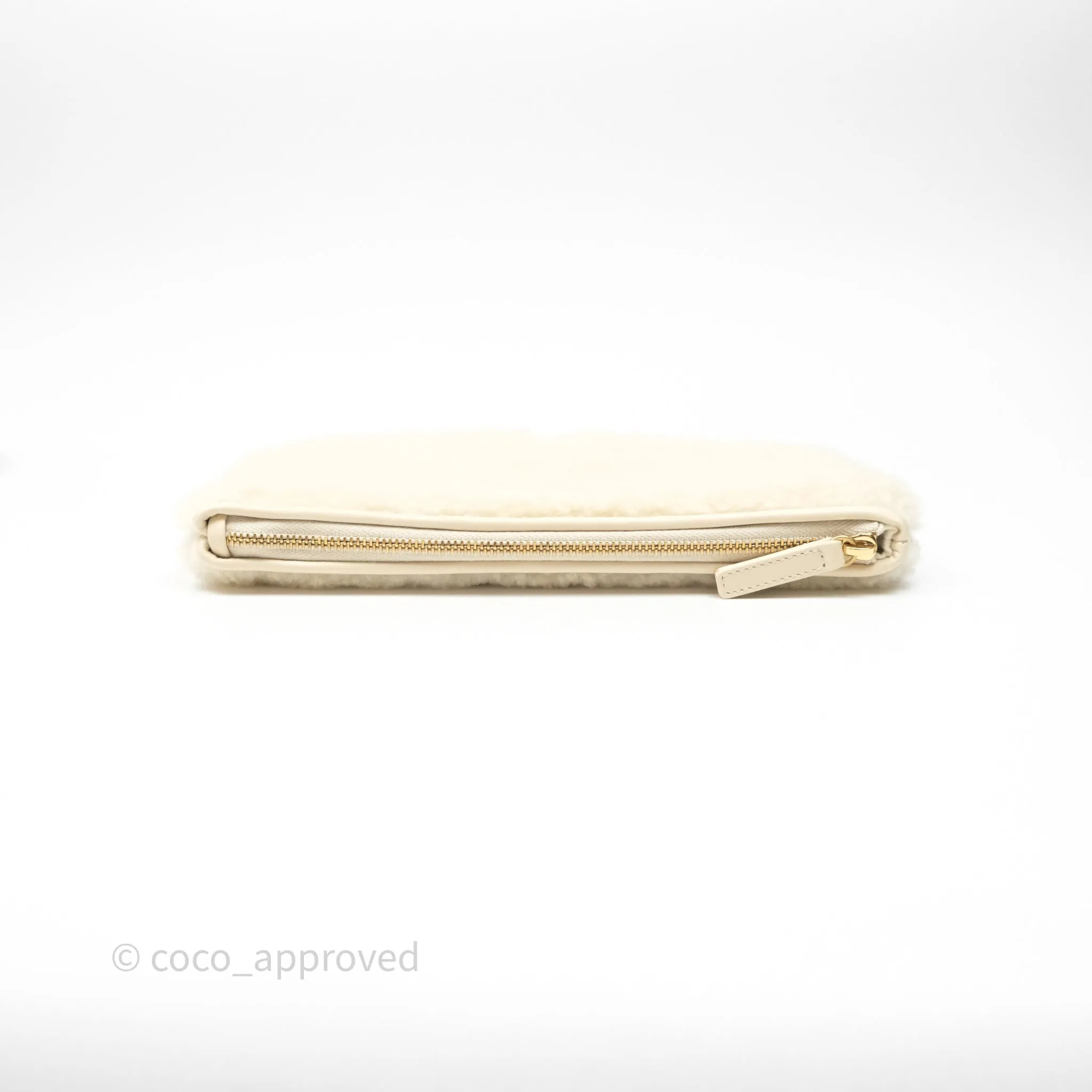 Chanel Small 22 Bag Ecru Shearling Aged Gold Hardware