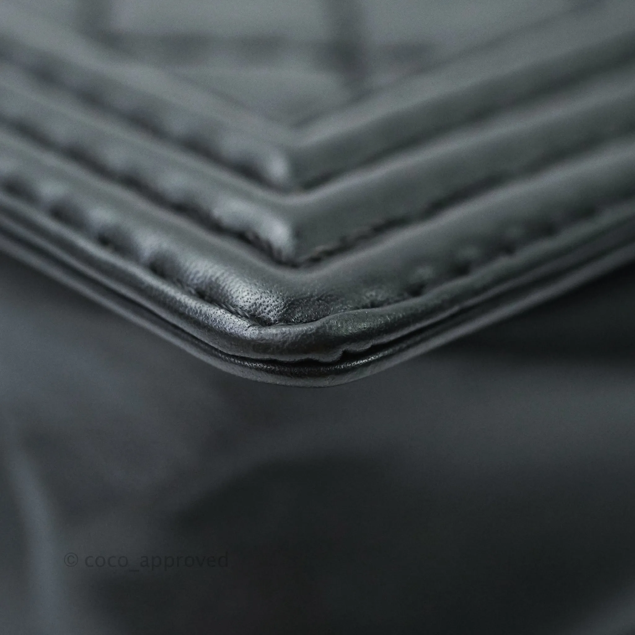 Chanel Small Boy Quilted Black Calfskin Ruthenium Hardware