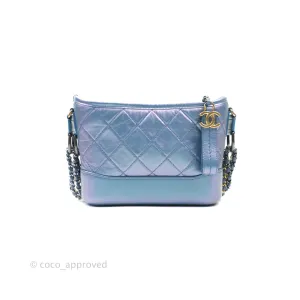 Chanel Small Gabrielle Hobo Iridescent Blue Mixed Hardware
