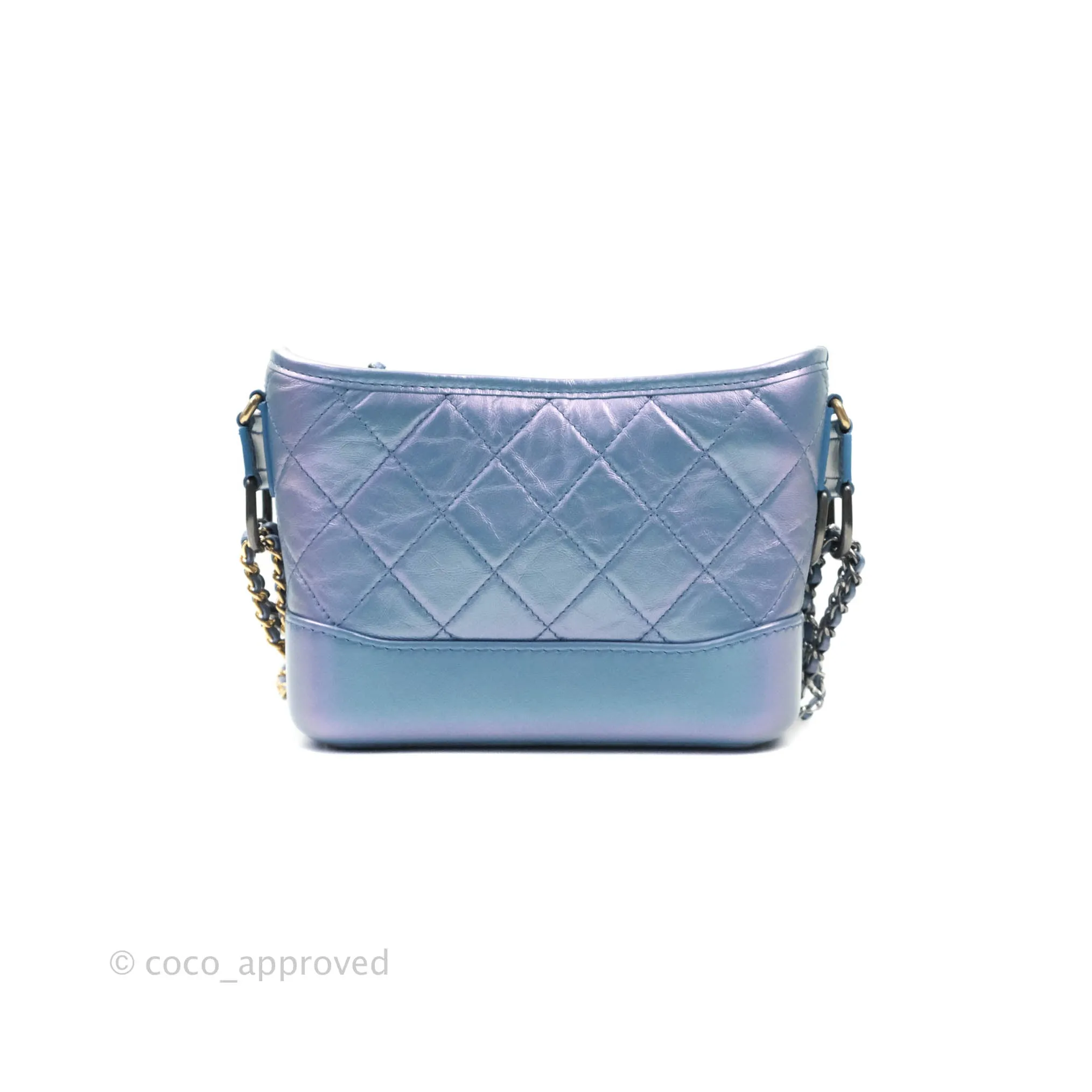 Chanel Small Gabrielle Hobo Iridescent Blue Mixed Hardware