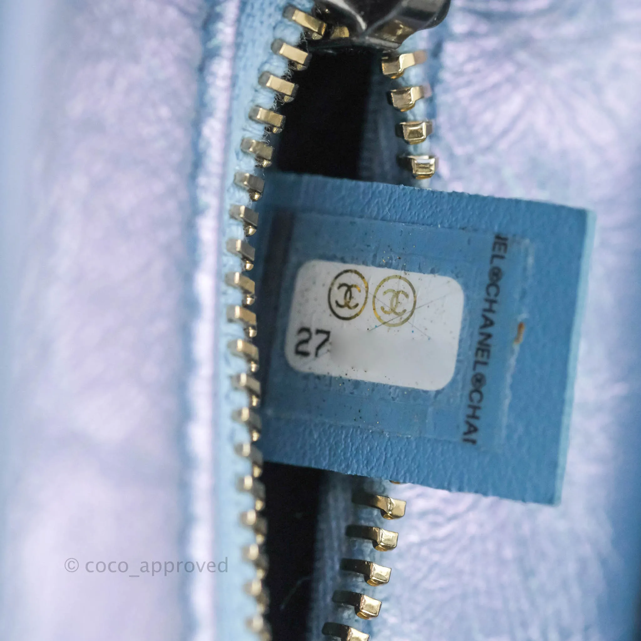 Chanel Small Gabrielle Hobo Iridescent Blue Mixed Hardware